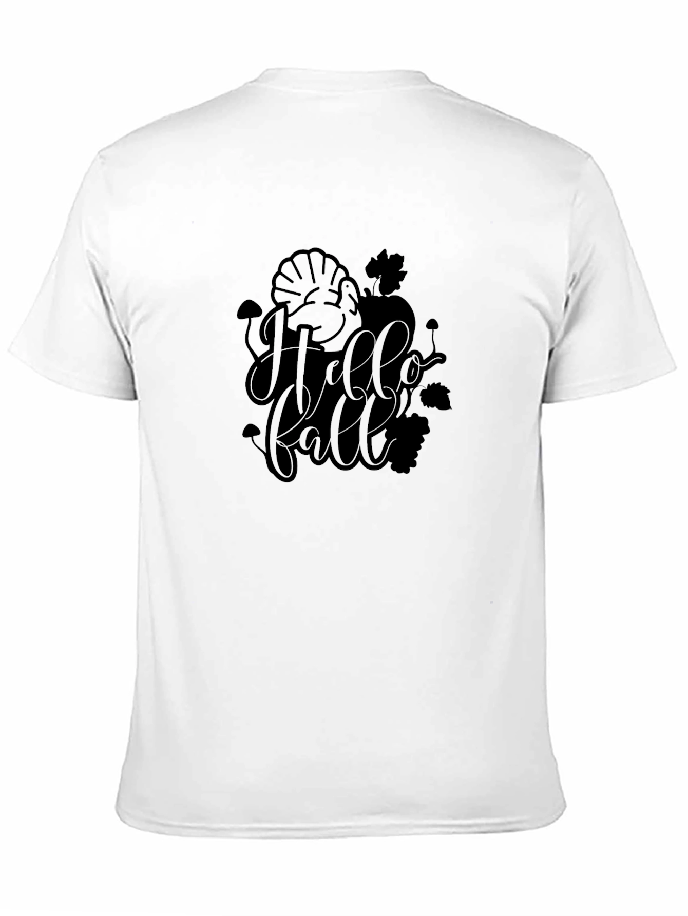 Hello Fall T-Shirt: Black Crewneck
