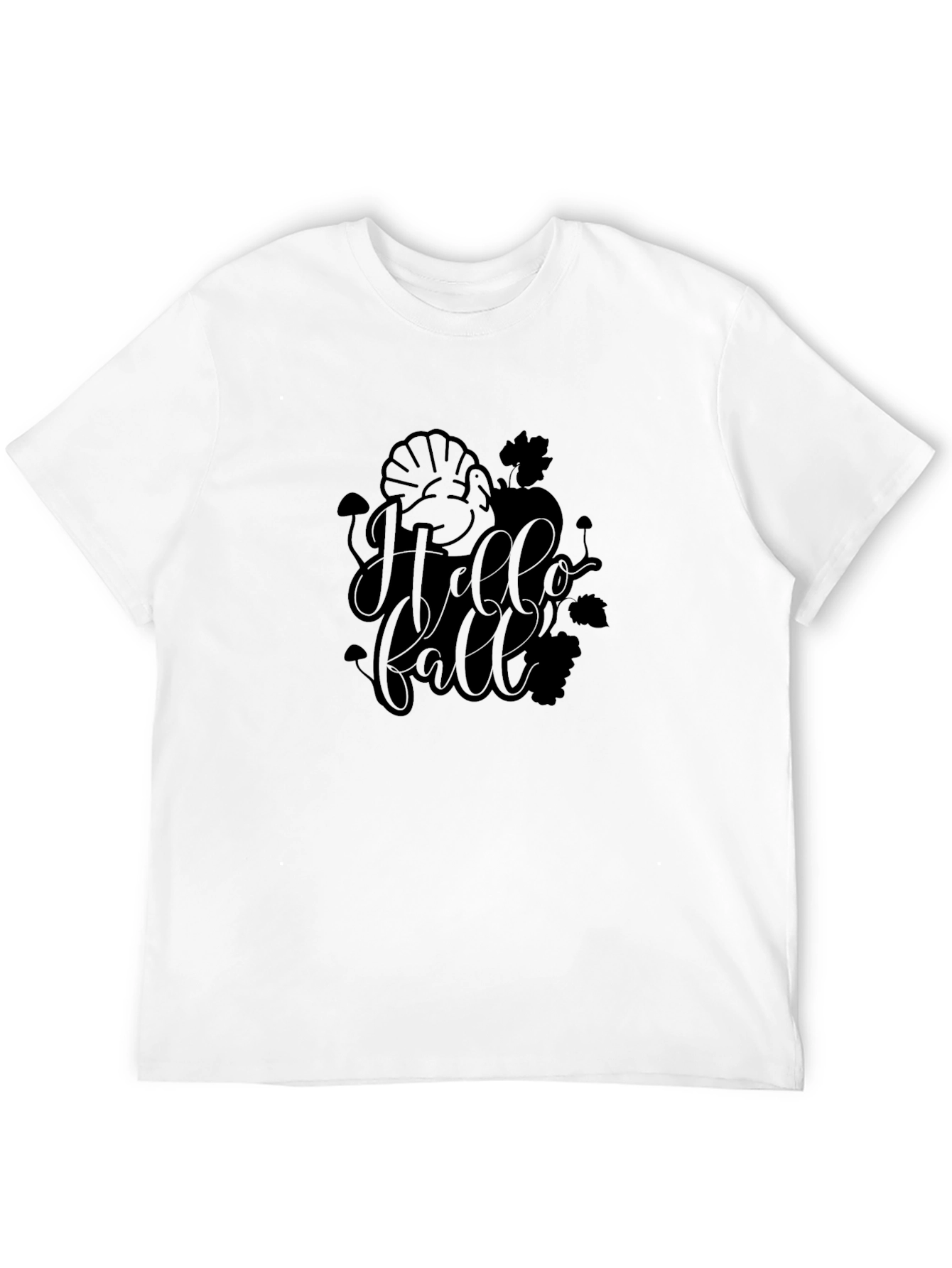 Hello Fall T-Shirt: Black Crewneck