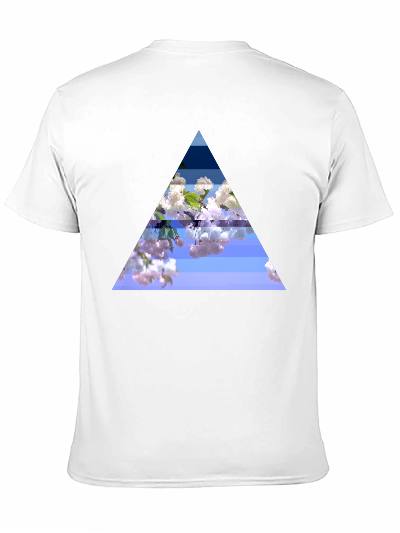 Floral Triangle Graphic Black T-Shirt