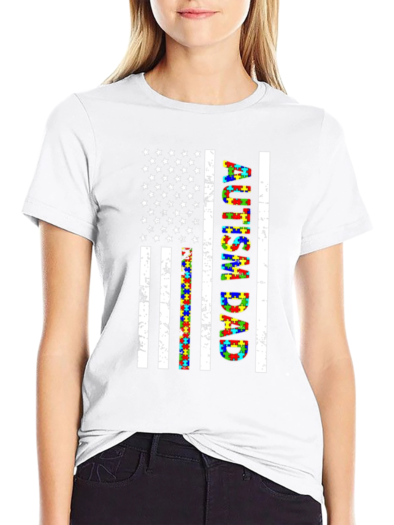 Autism Dad Flag T-Shirt