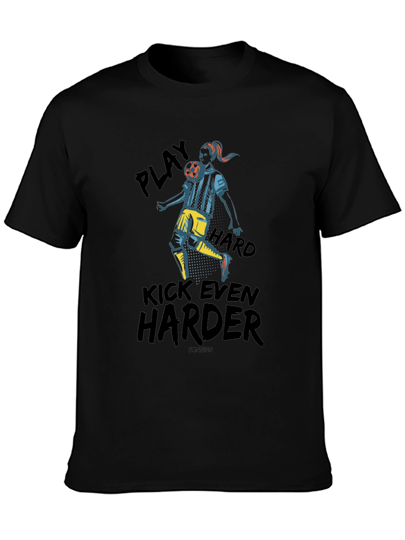 Play Hard Soccer Graphic Tee - Black