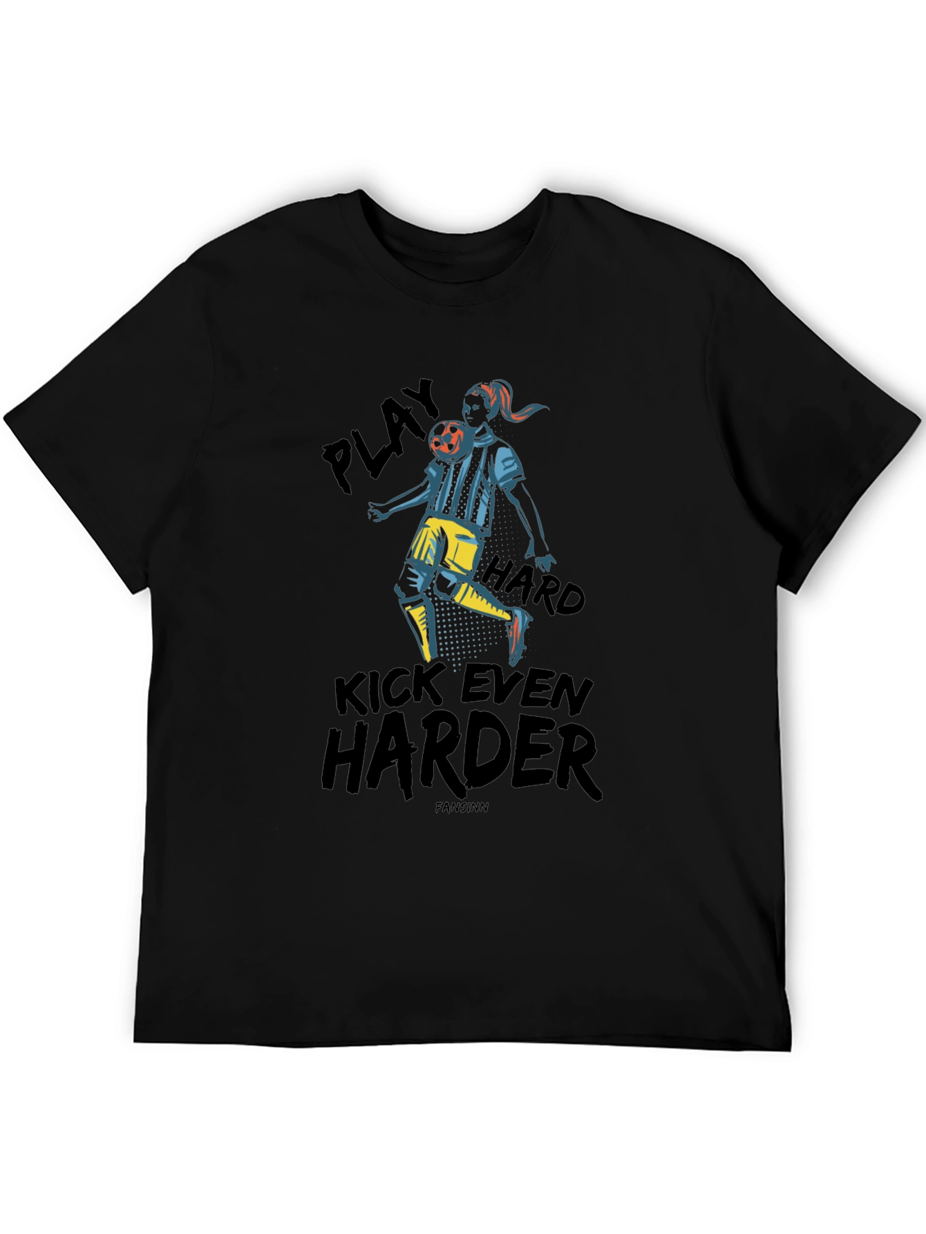 Play Hard Soccer Graphic Tee - Black