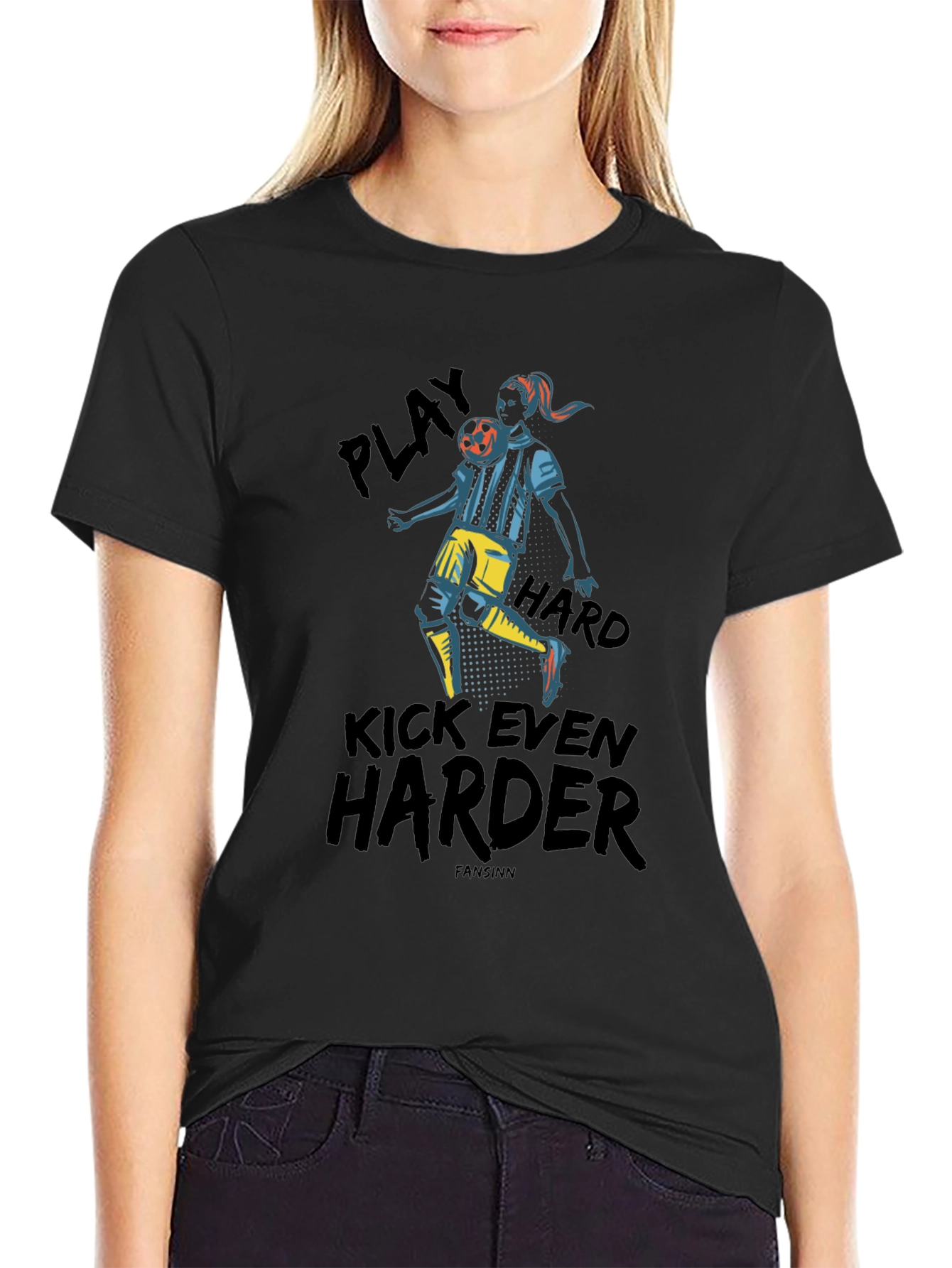 Play Hard Soccer Graphic Tee - Black