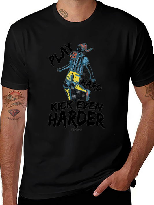 Play Hard Soccer Graphic Tee - Black