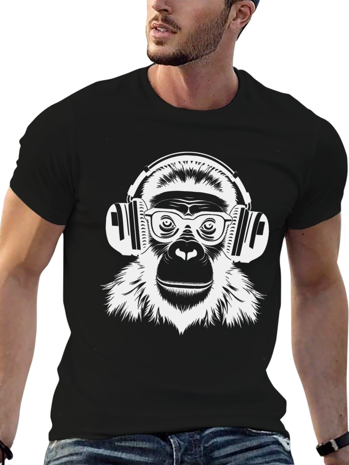 Monkey DJ Graphic T-Shirt - Cool & Unique Design