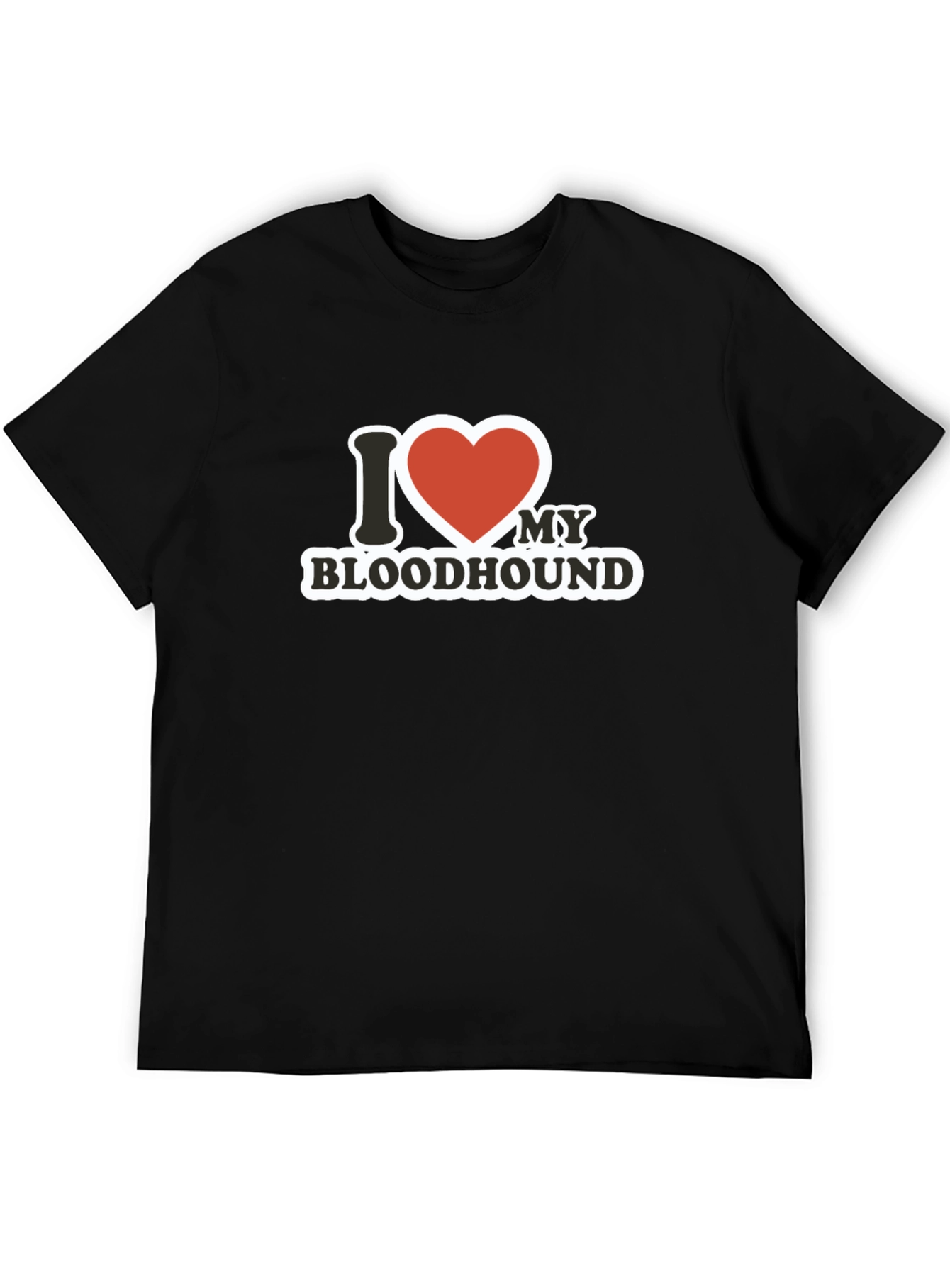 I Love My Bloodhound T-Shirt - Black