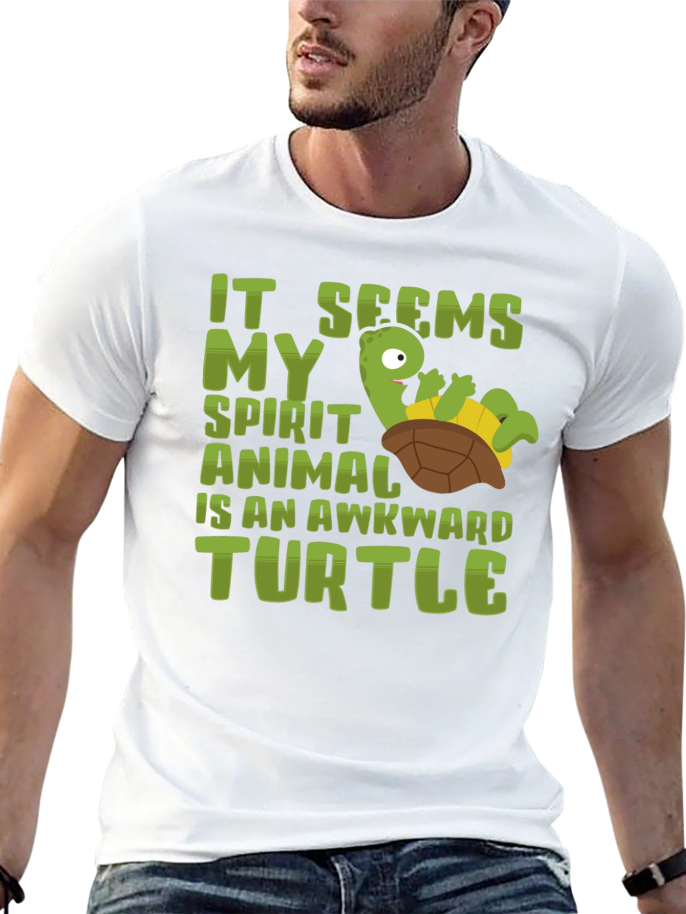 Awkward Turtle Spirit Animal Graphic T-Shirt