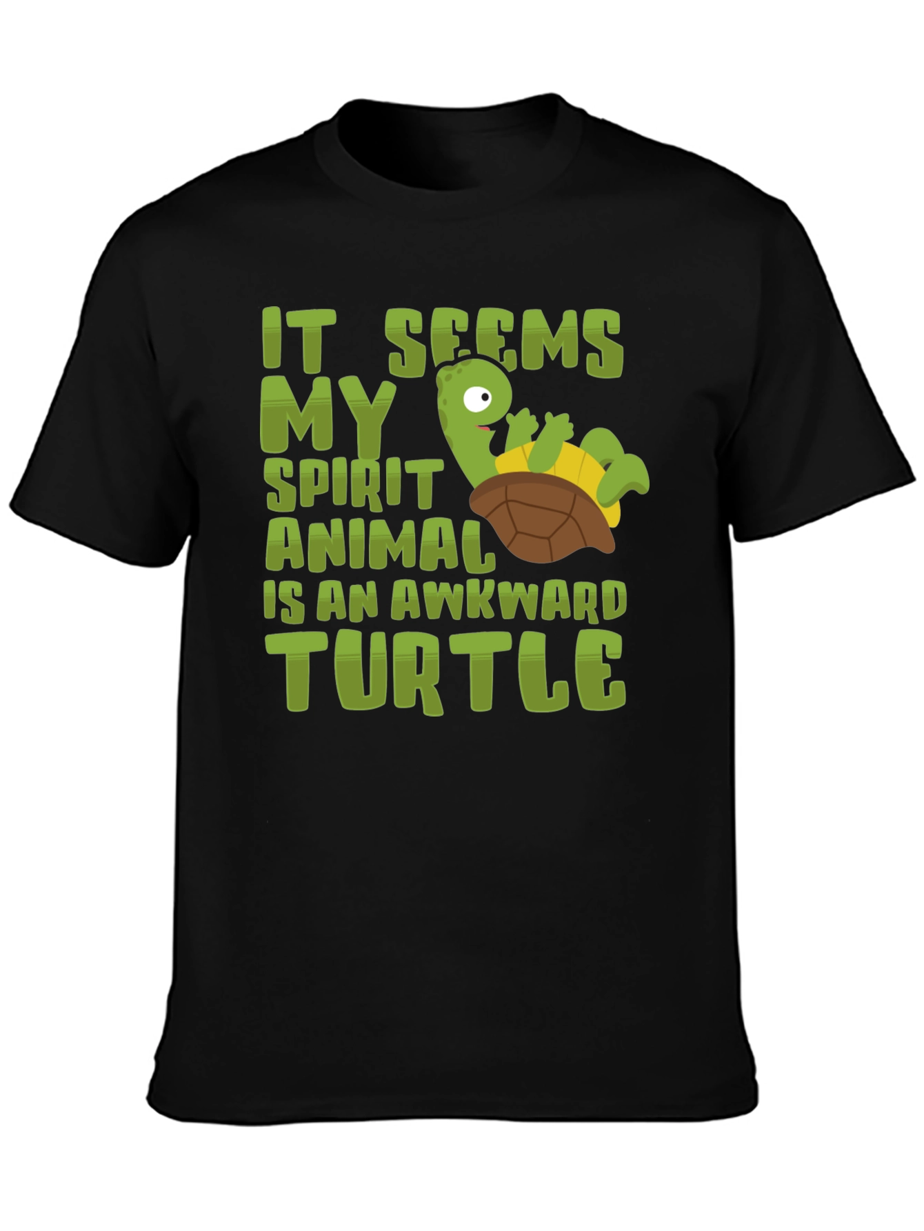 Awkward Turtle Spirit Animal Graphic T-Shirt