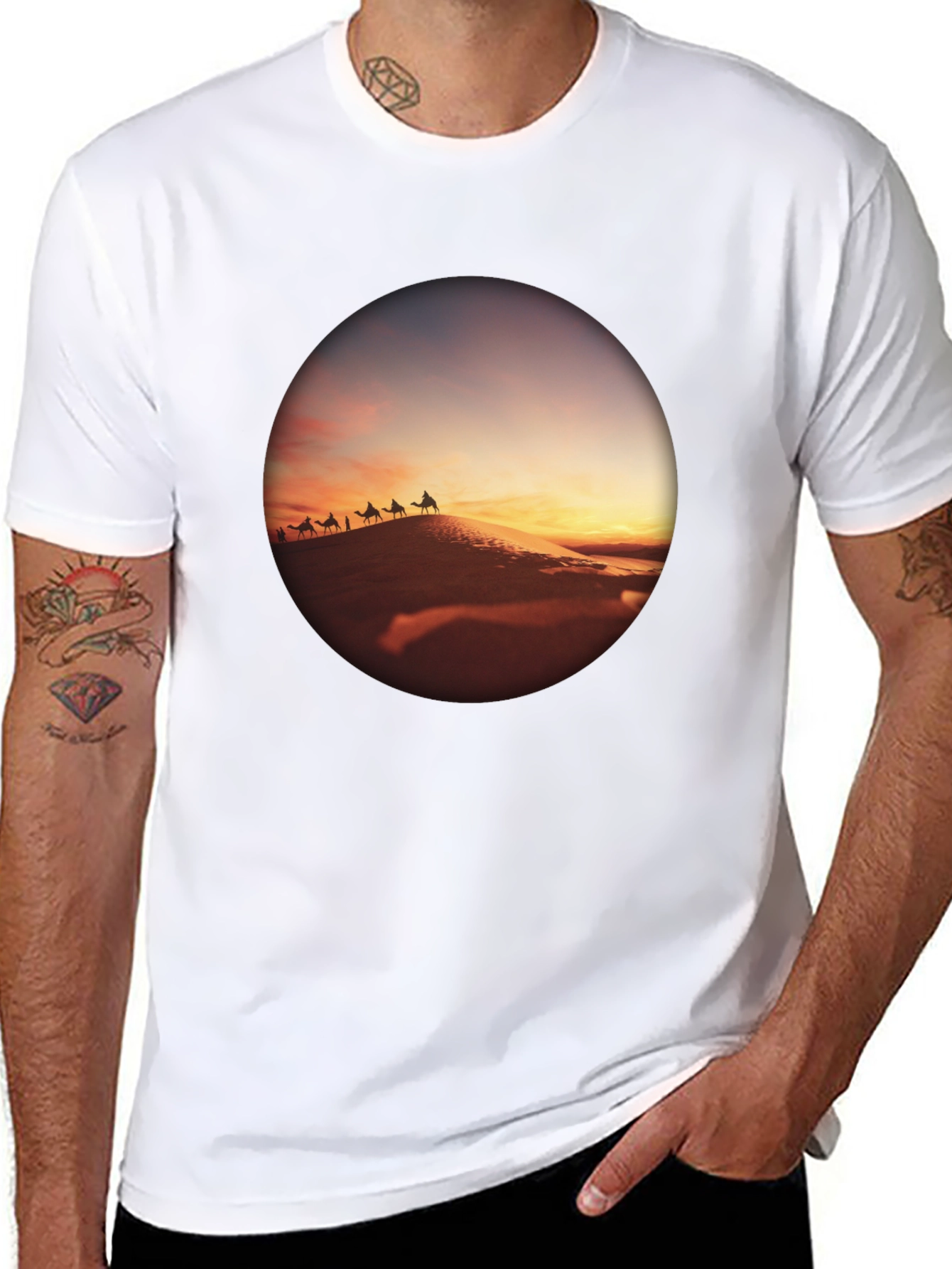 Desert Caravan Black T-Shirt