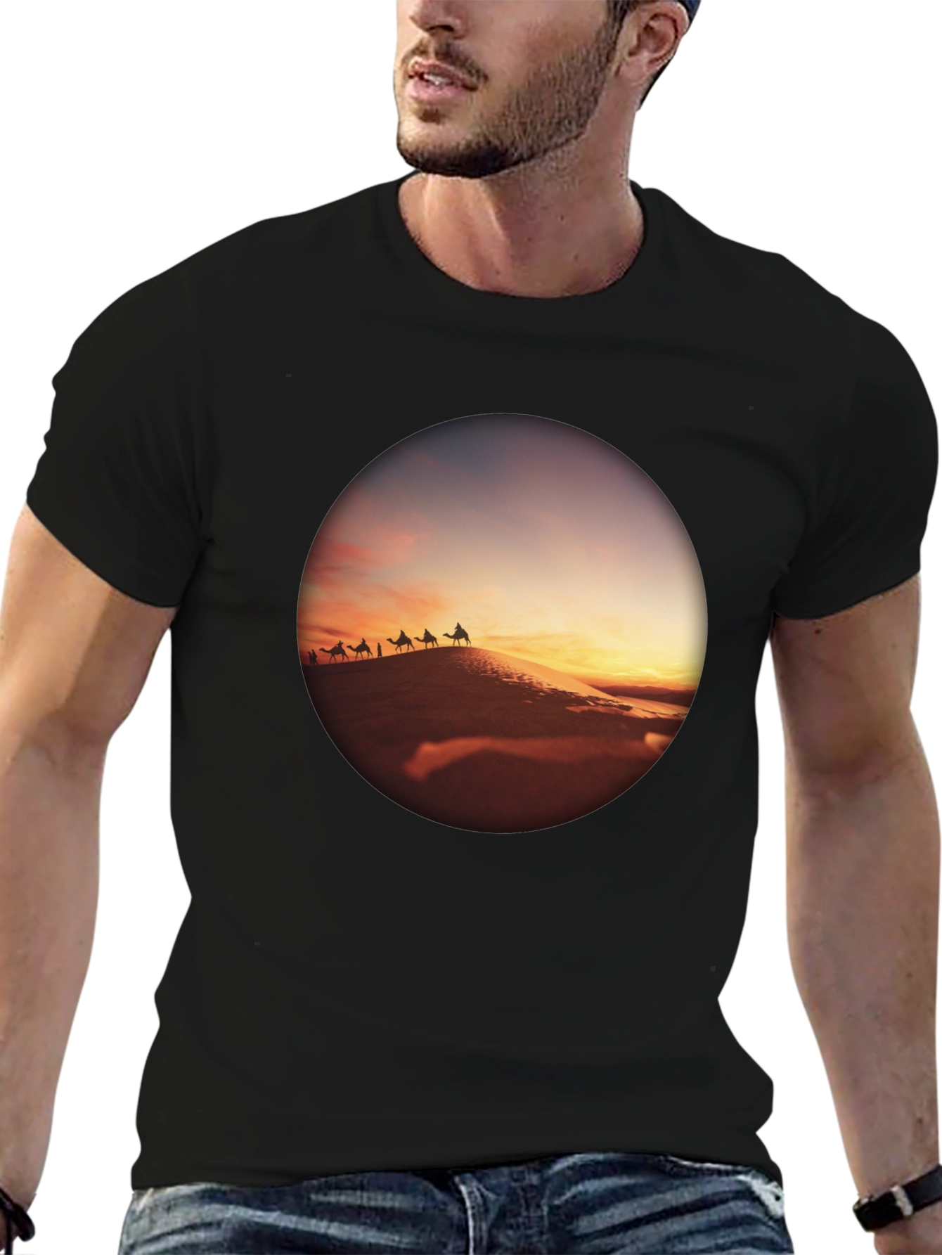 Desert Caravan Black T-Shirt