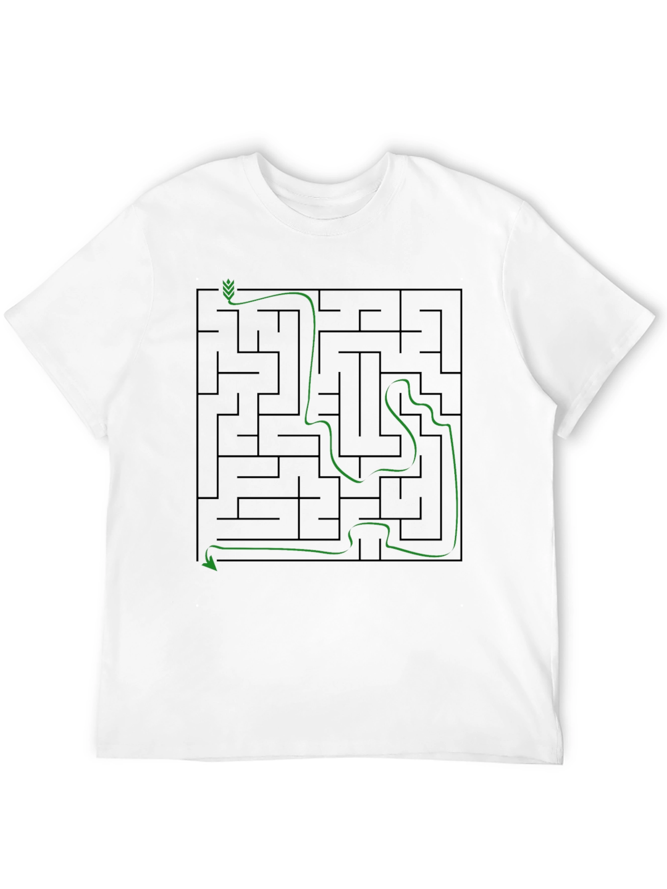 Maze Solution Graphic Tee - Mens Cotton T-Shirt