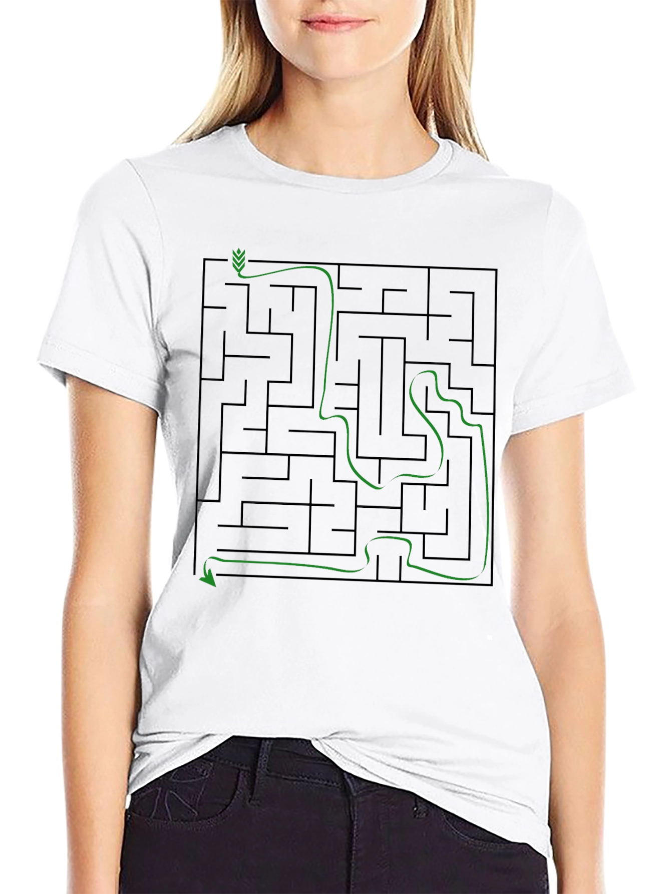 Maze Solution Graphic Tee - Mens Cotton T-Shirt