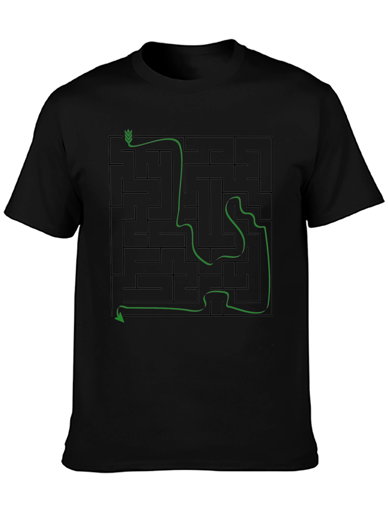 Maze Solution Graphic Tee - Mens Cotton T-Shirt