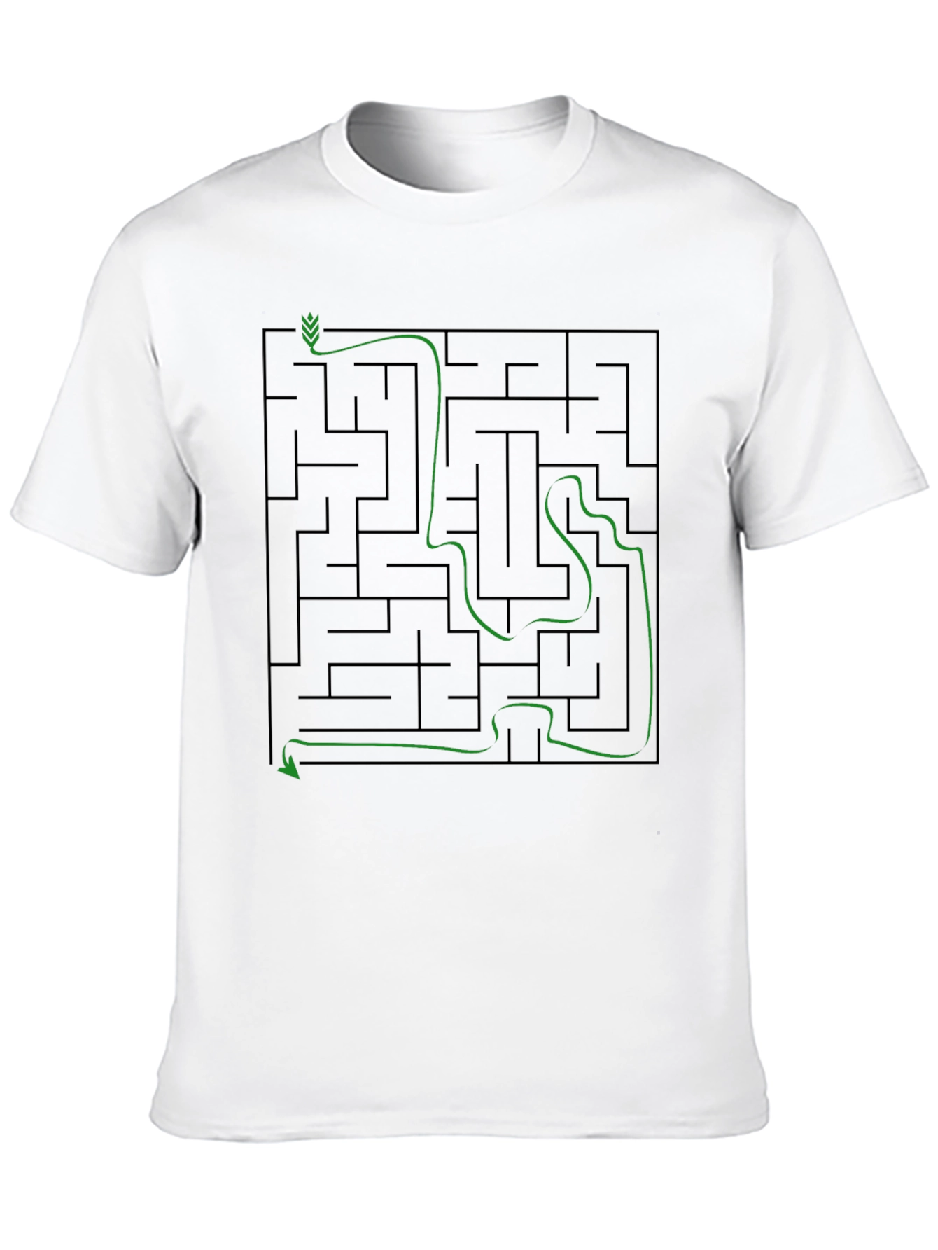 Maze Solution Graphic Tee - Mens Cotton T-Shirt