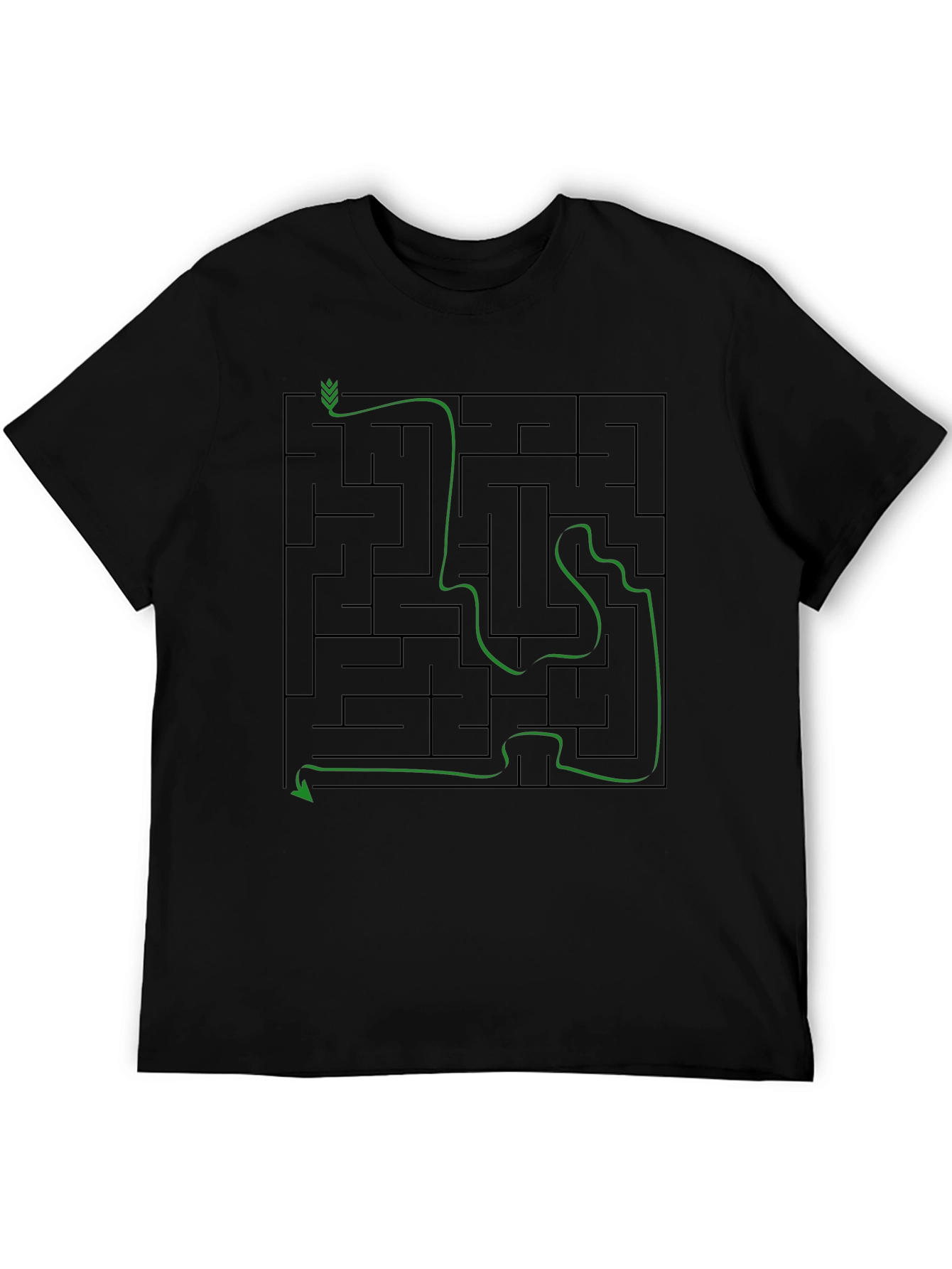 Maze Solution Graphic Tee - Mens Cotton T-Shirt