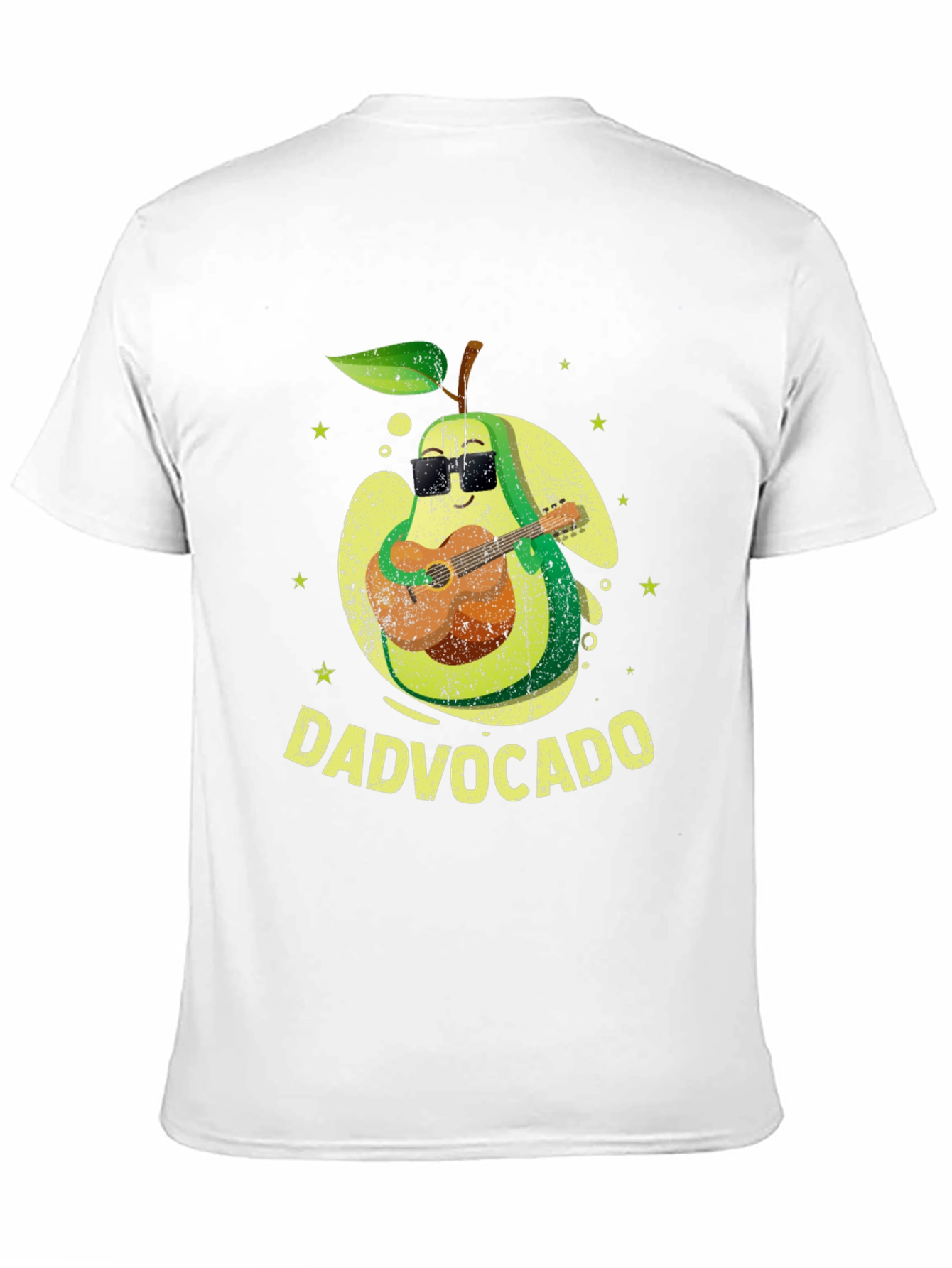 Dad-vocado T-Shirt: Avocado Playing Guitar - Fathers Day Tee