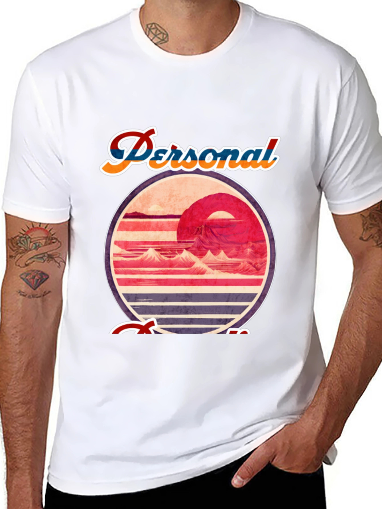Retro Sunset Graphic Tee - Personal Escape T-Shirt