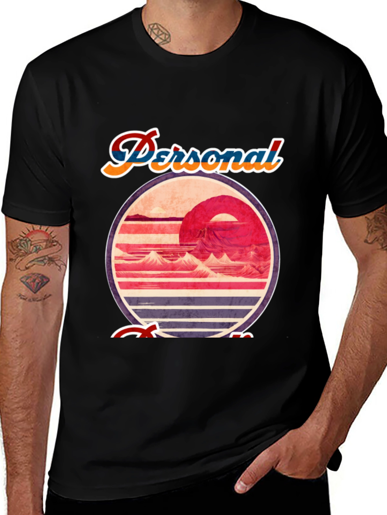 Retro Sunset Graphic Tee - Personal Escape T-Shirt