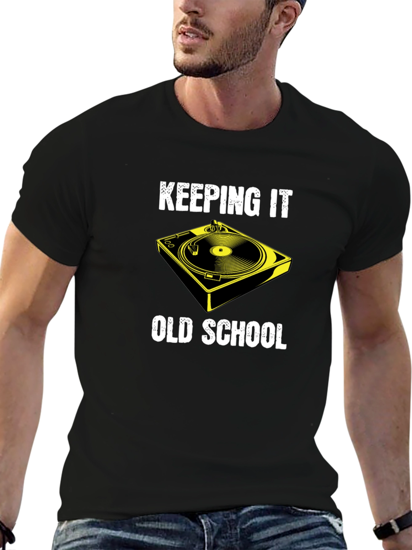 Keeping It Old School DJ Turntable T-Shirt