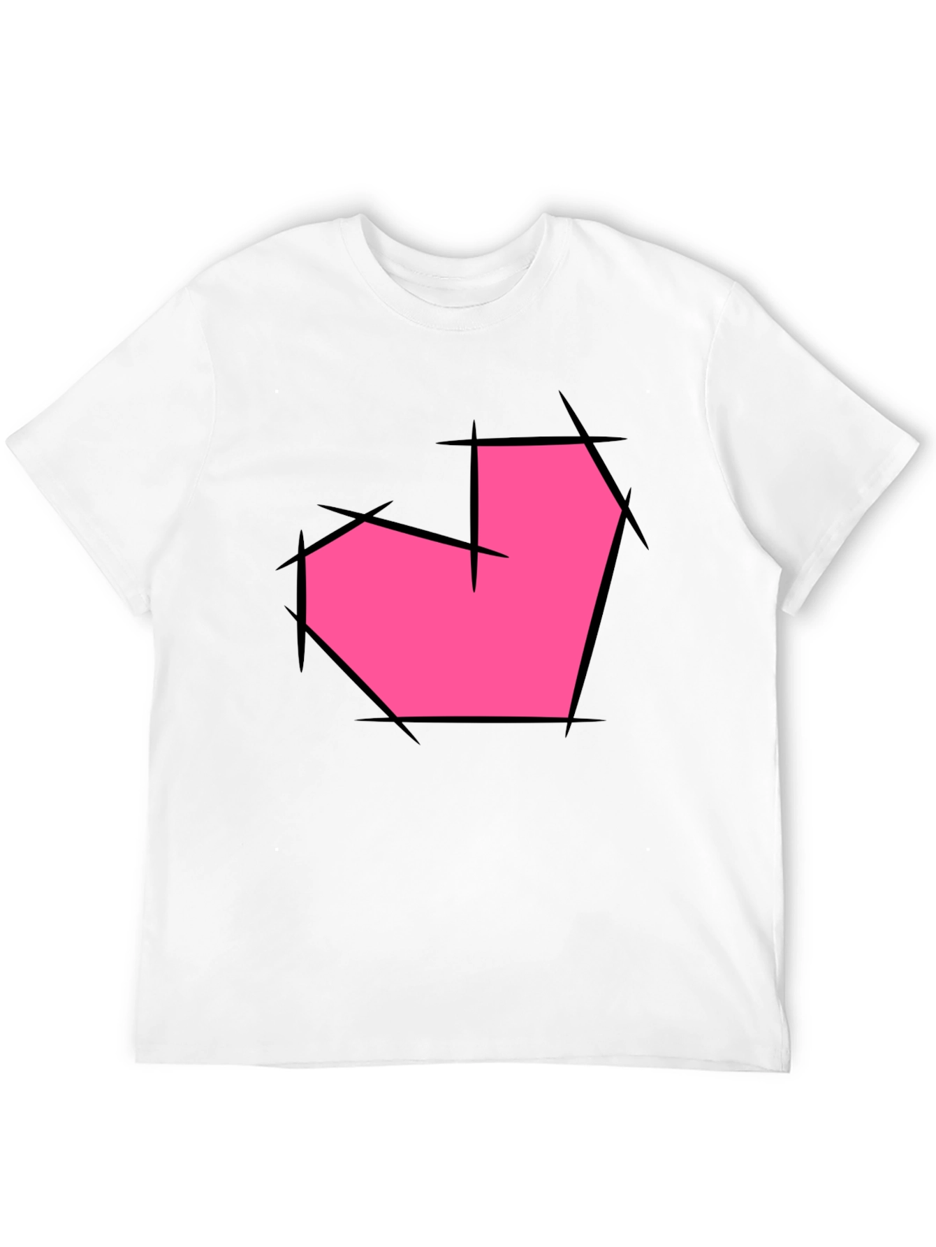 Heart Graphic Black T-Shirt - Unique Design
