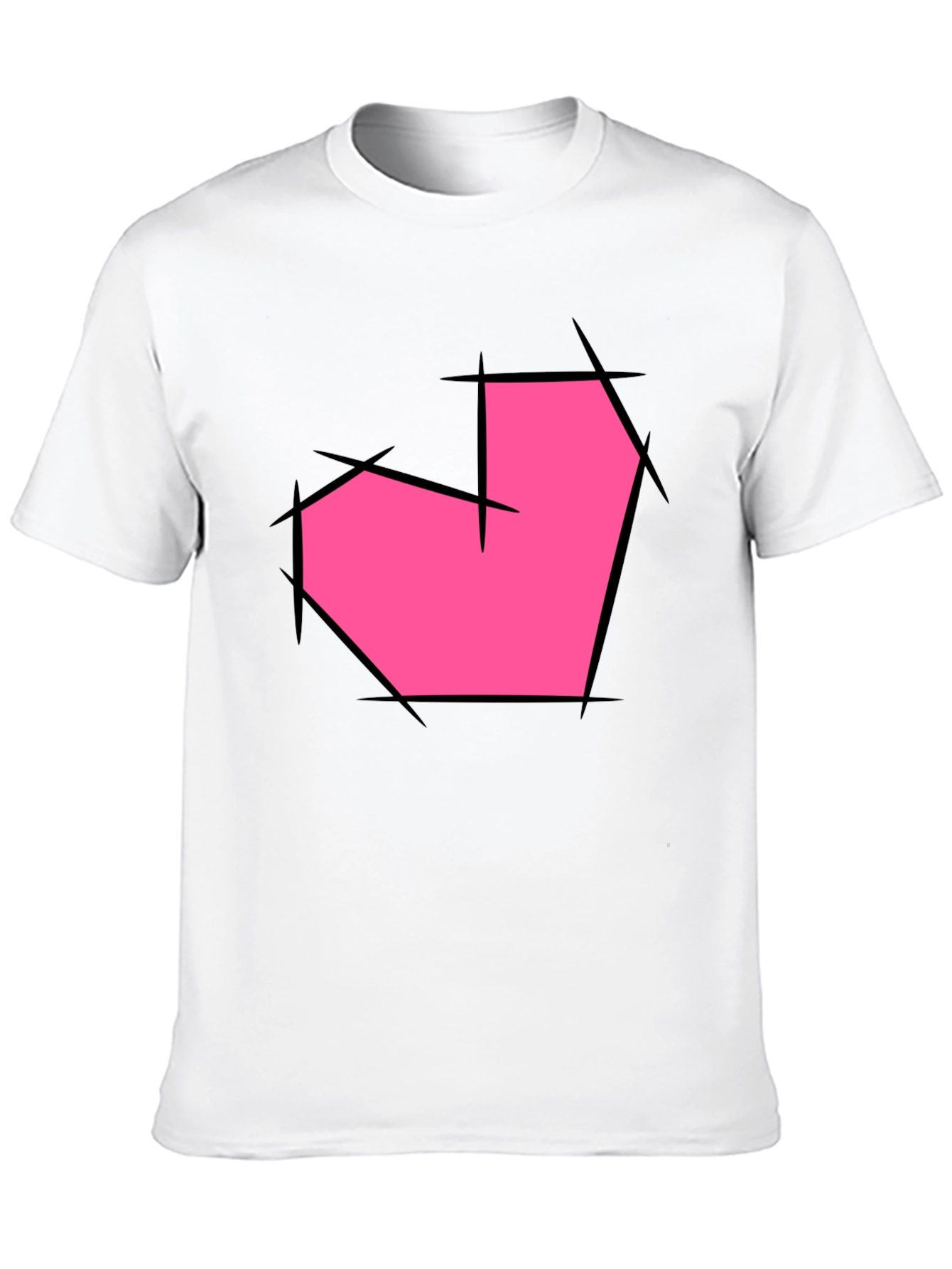 Heart Graphic Black T-Shirt - Unique Design