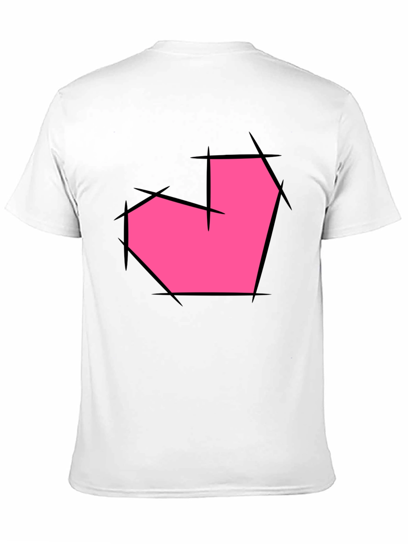 Heart Graphic Black T-Shirt - Unique Design