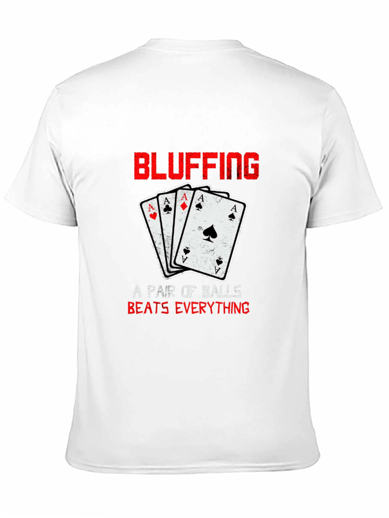Bluffing Poker Ace Card Graphic T-Shirt