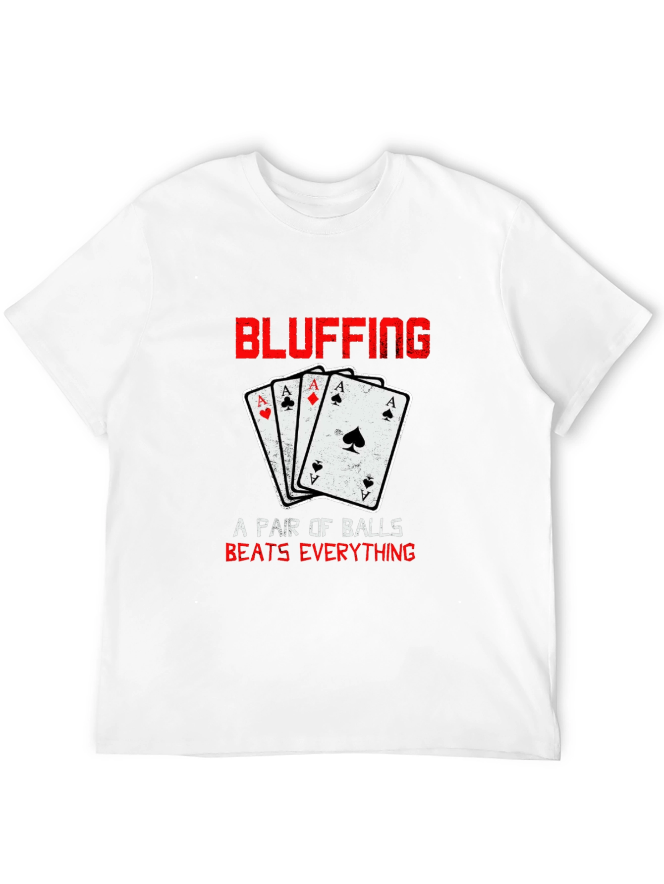 Bluffing Poker Ace Card Graphic T-Shirt