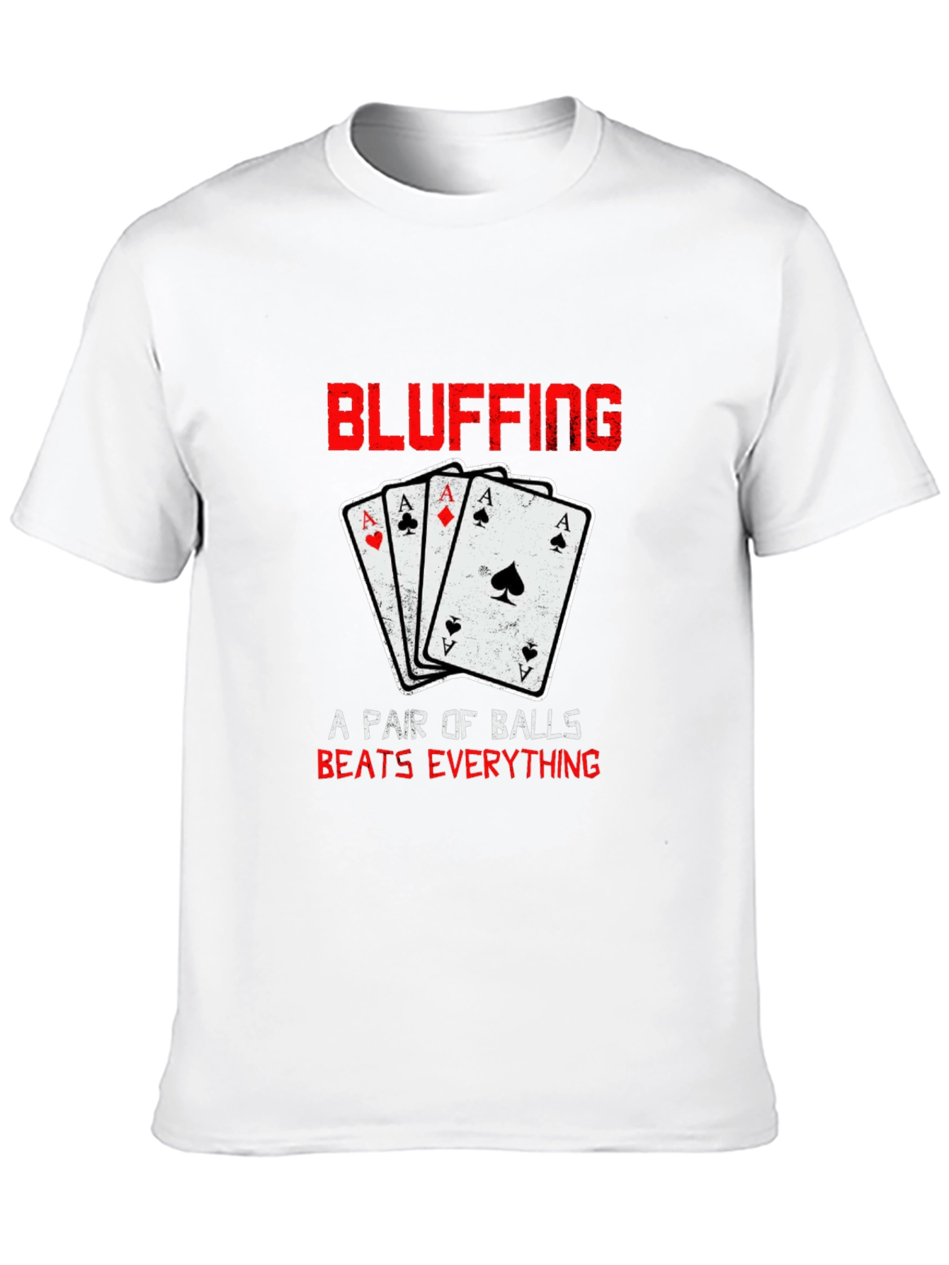 Bluffing Poker Ace Card Graphic T-Shirt