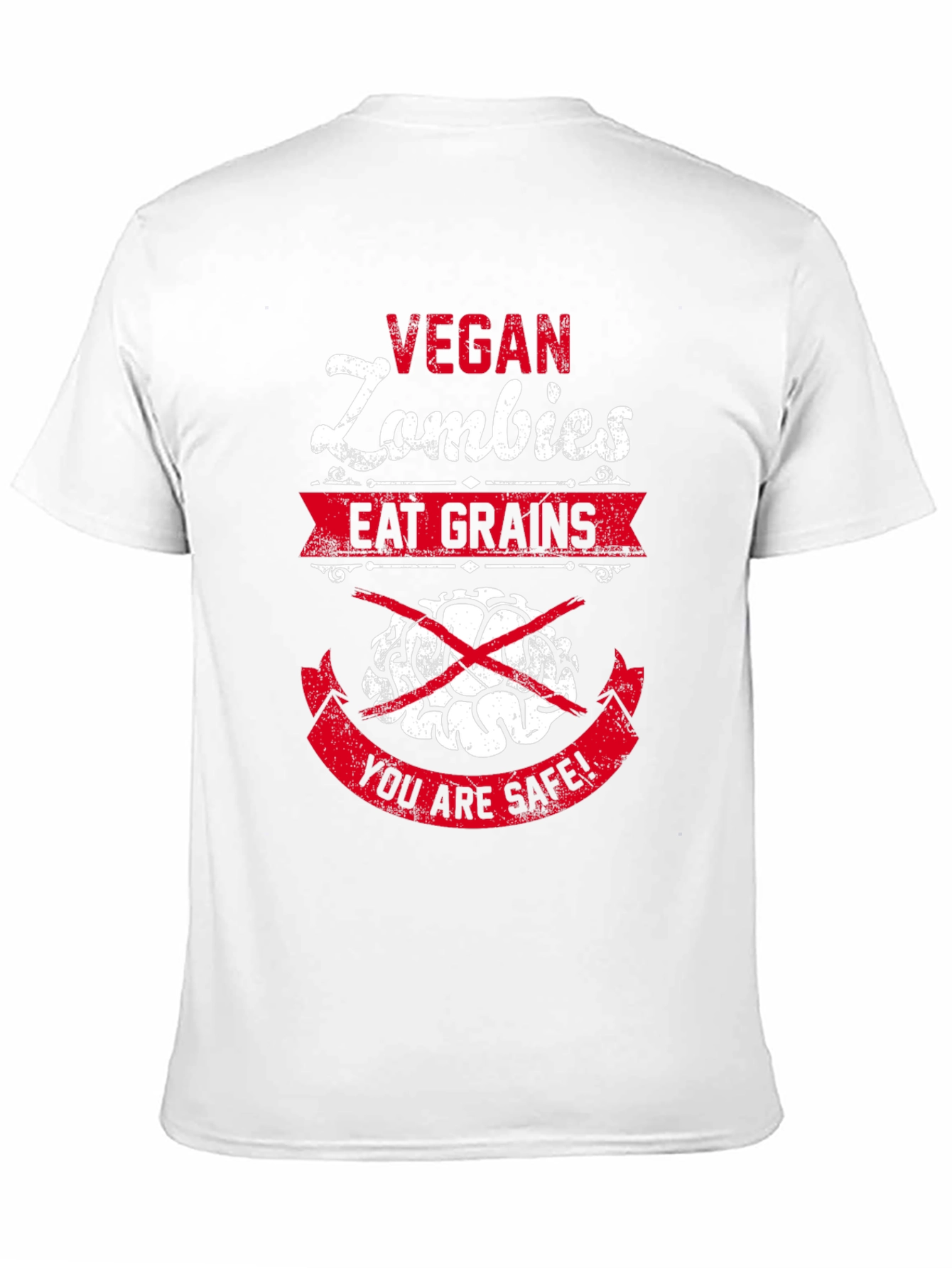 Vegan Zombies Eat Grains Graphic T-Shirt