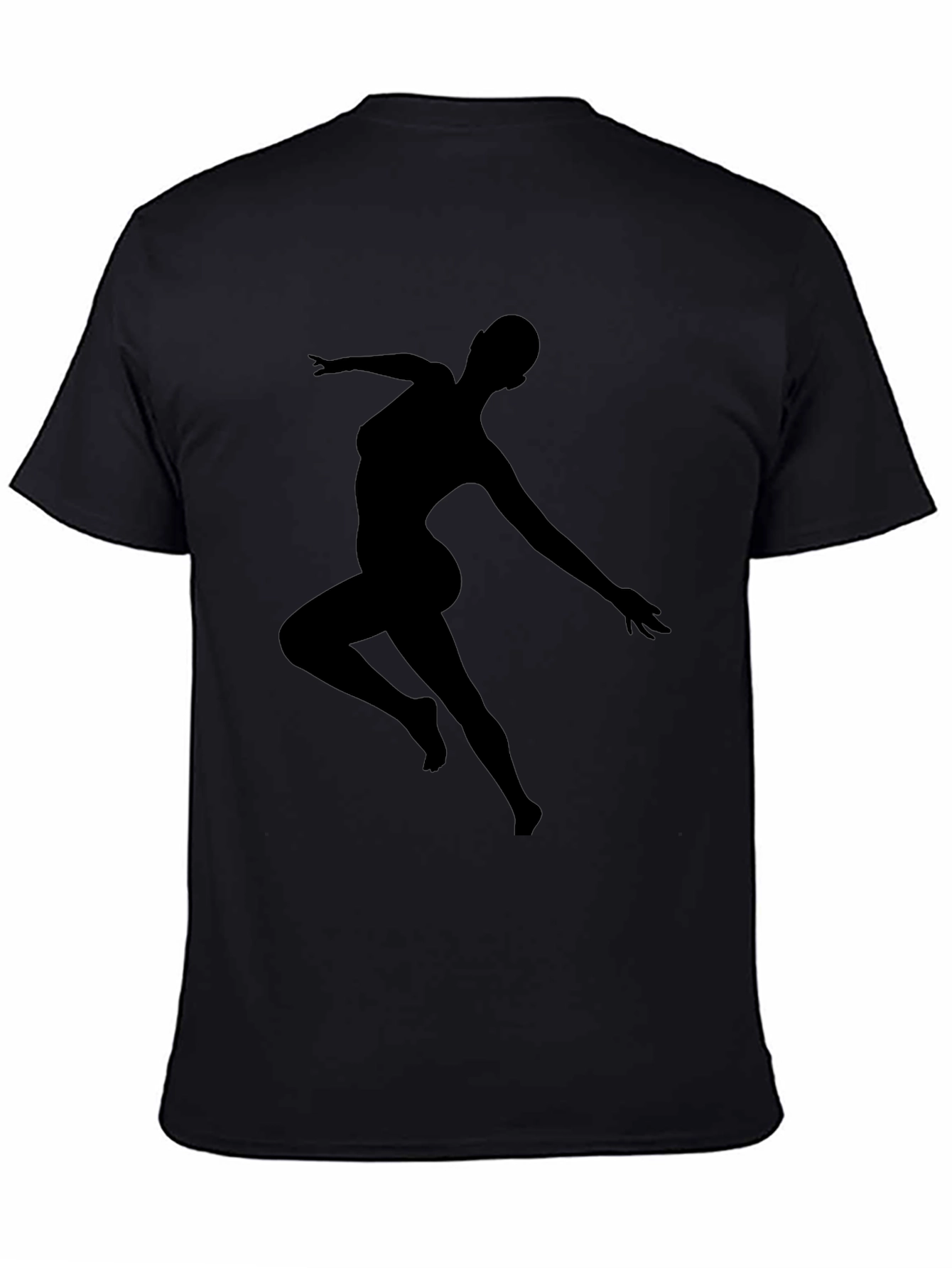 Silhouette Dancer Graphic Tee - Black Casual T-Shirt