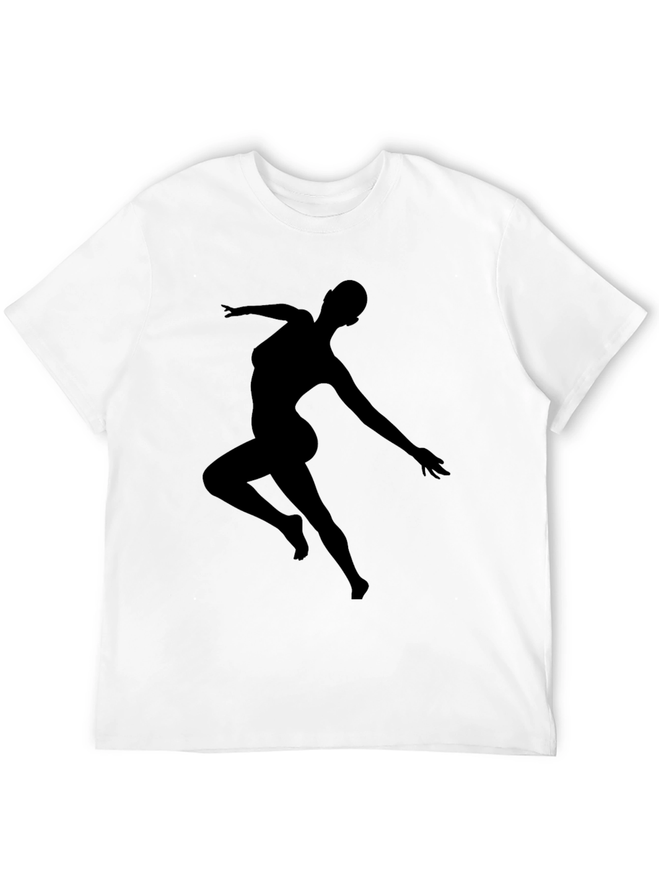Silhouette Dancer Graphic Tee - Black Casual T-Shirt