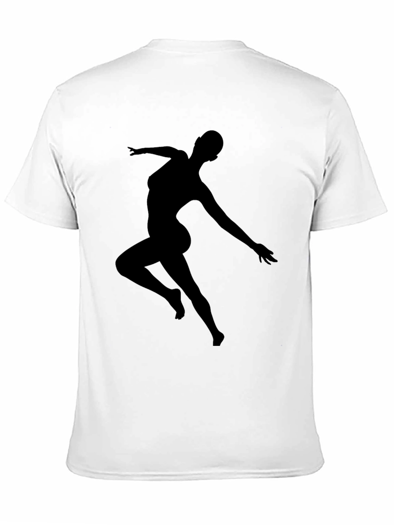 Silhouette Dancer Graphic Tee - Black Casual T-Shirt