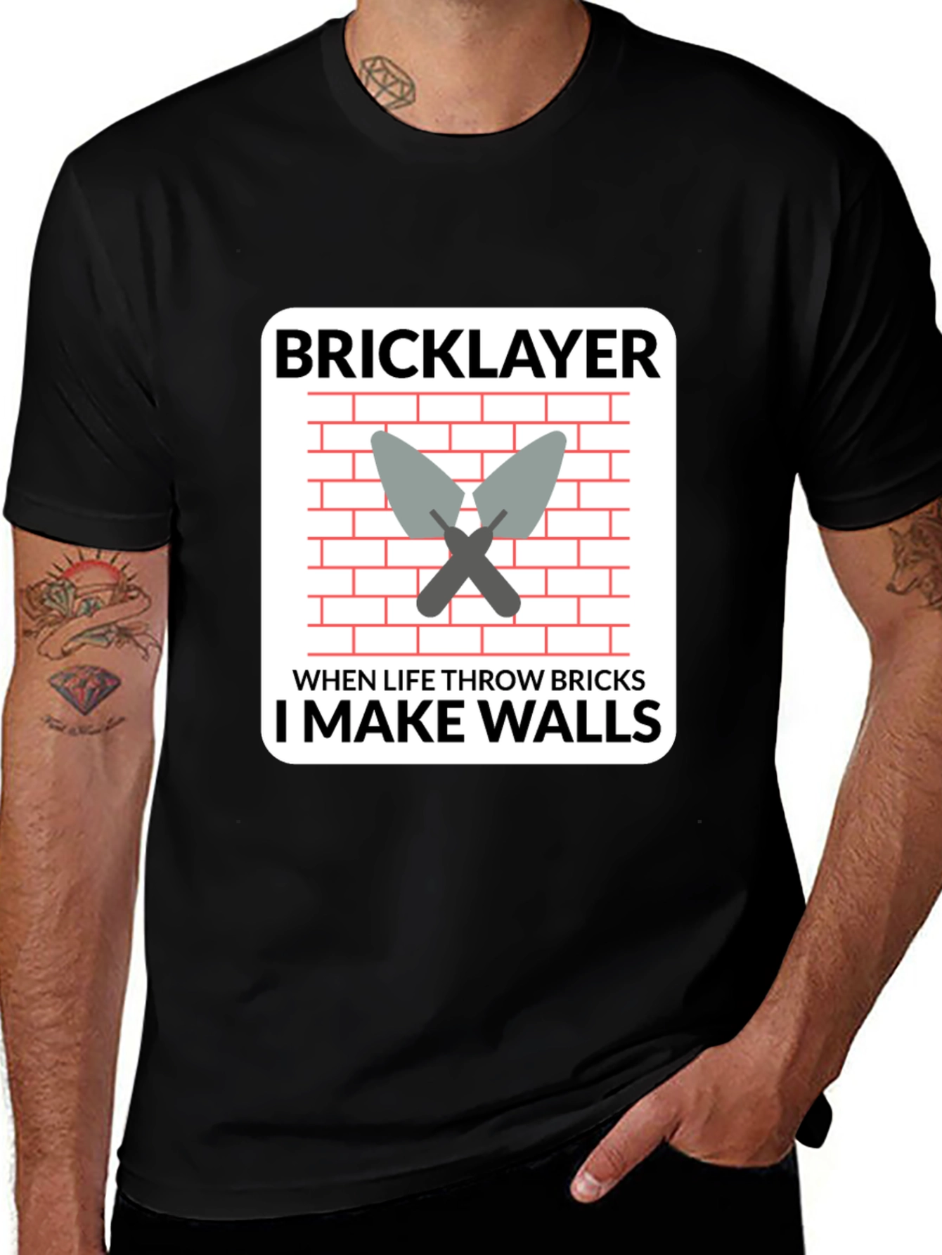 Bricklayer T-Shirt - I Make Walls Funny Job Tee