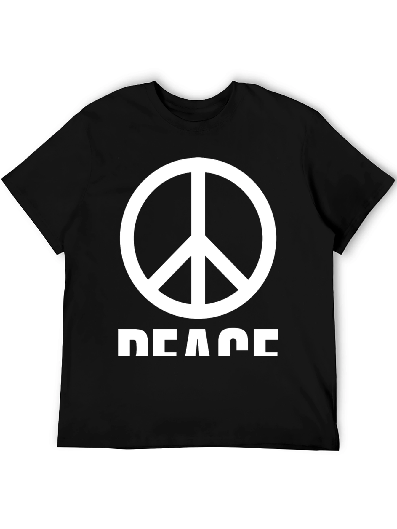 Peace Sign Graphic T-Shirt - Black