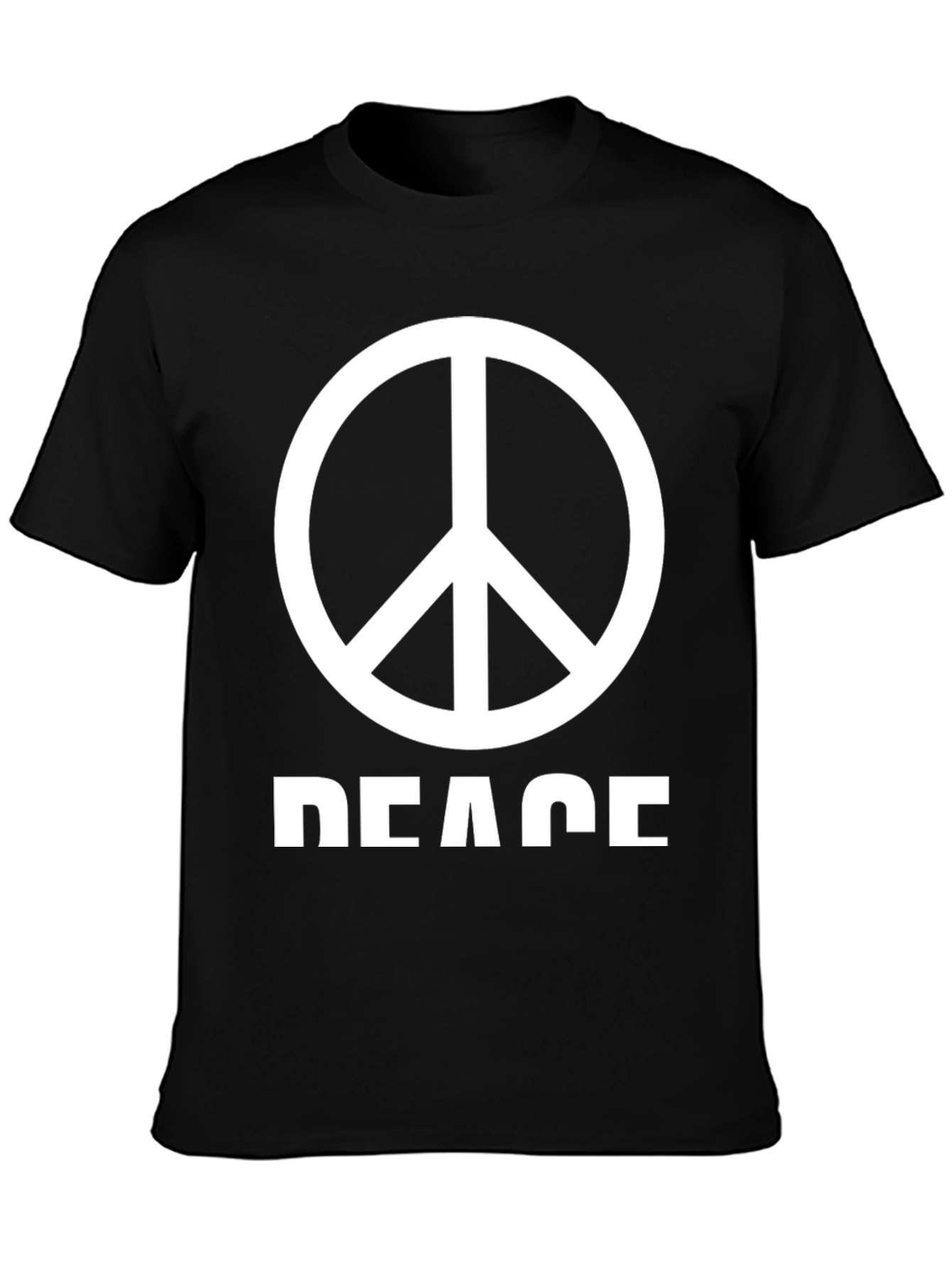 Peace Sign Graphic T-Shirt - Black