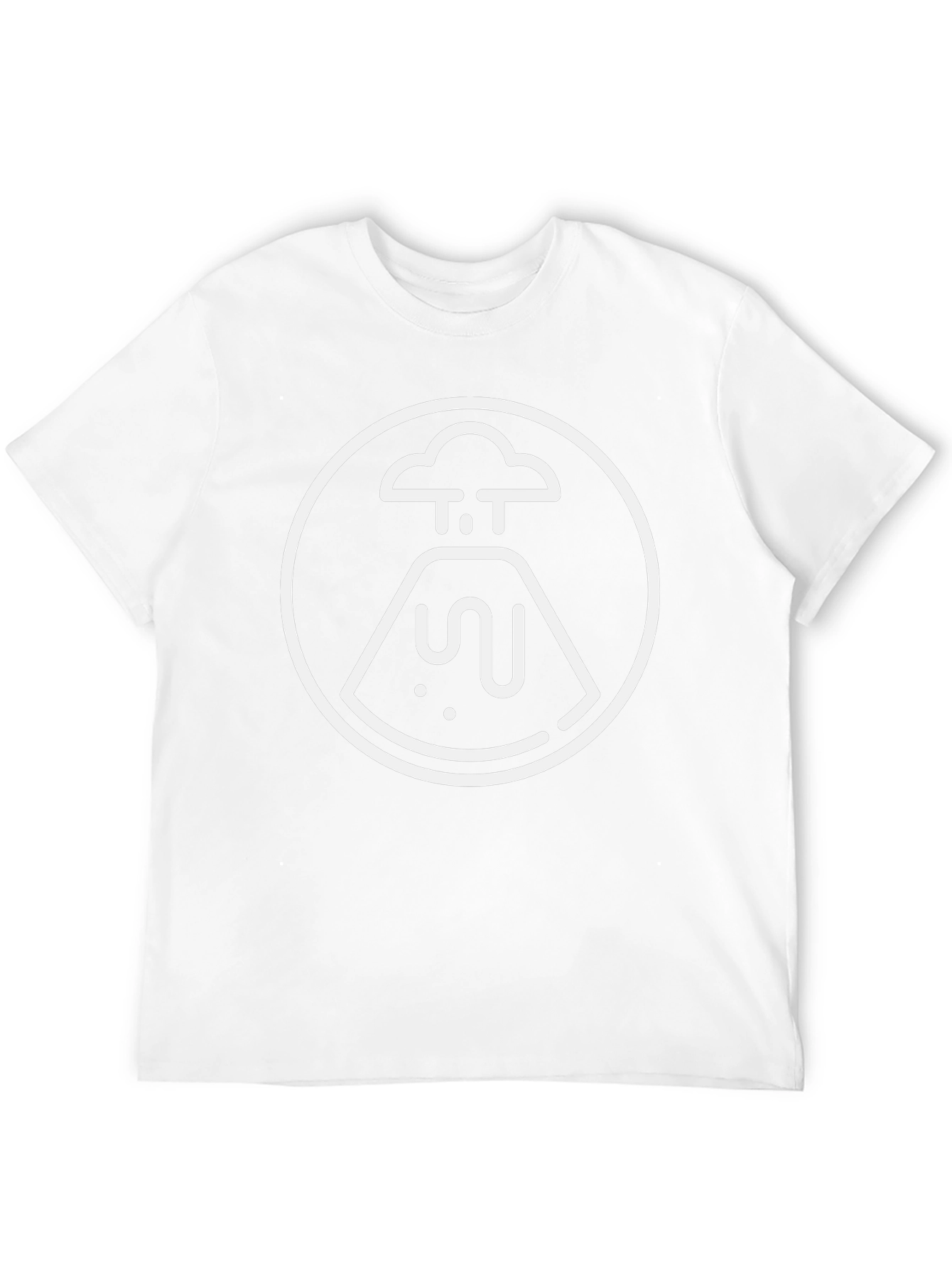 Volcano Graphic Tee - Black Cotton T-Shirt