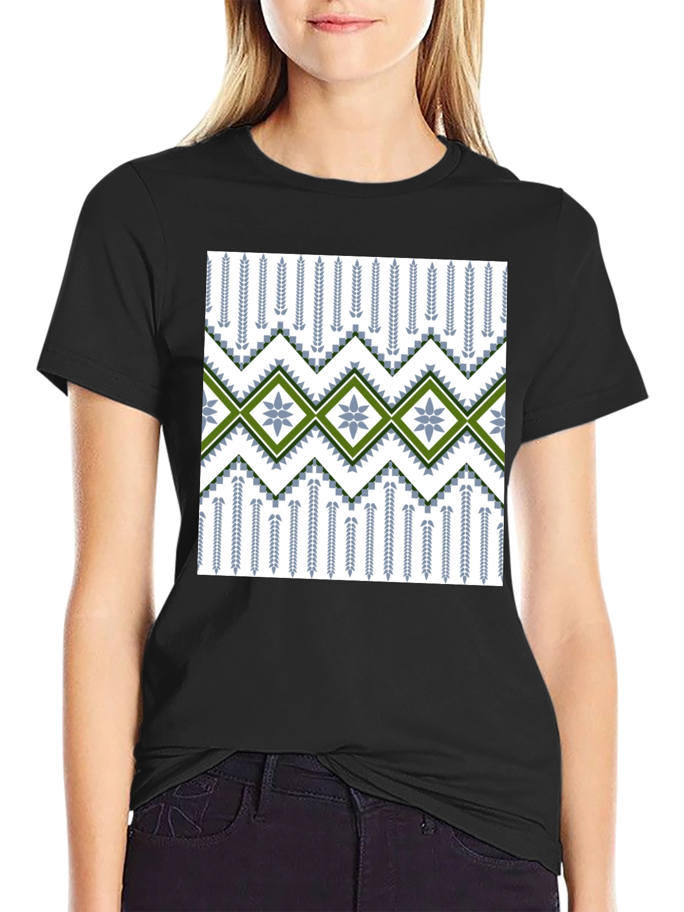 Patterned T-Shirt - Geometric Design