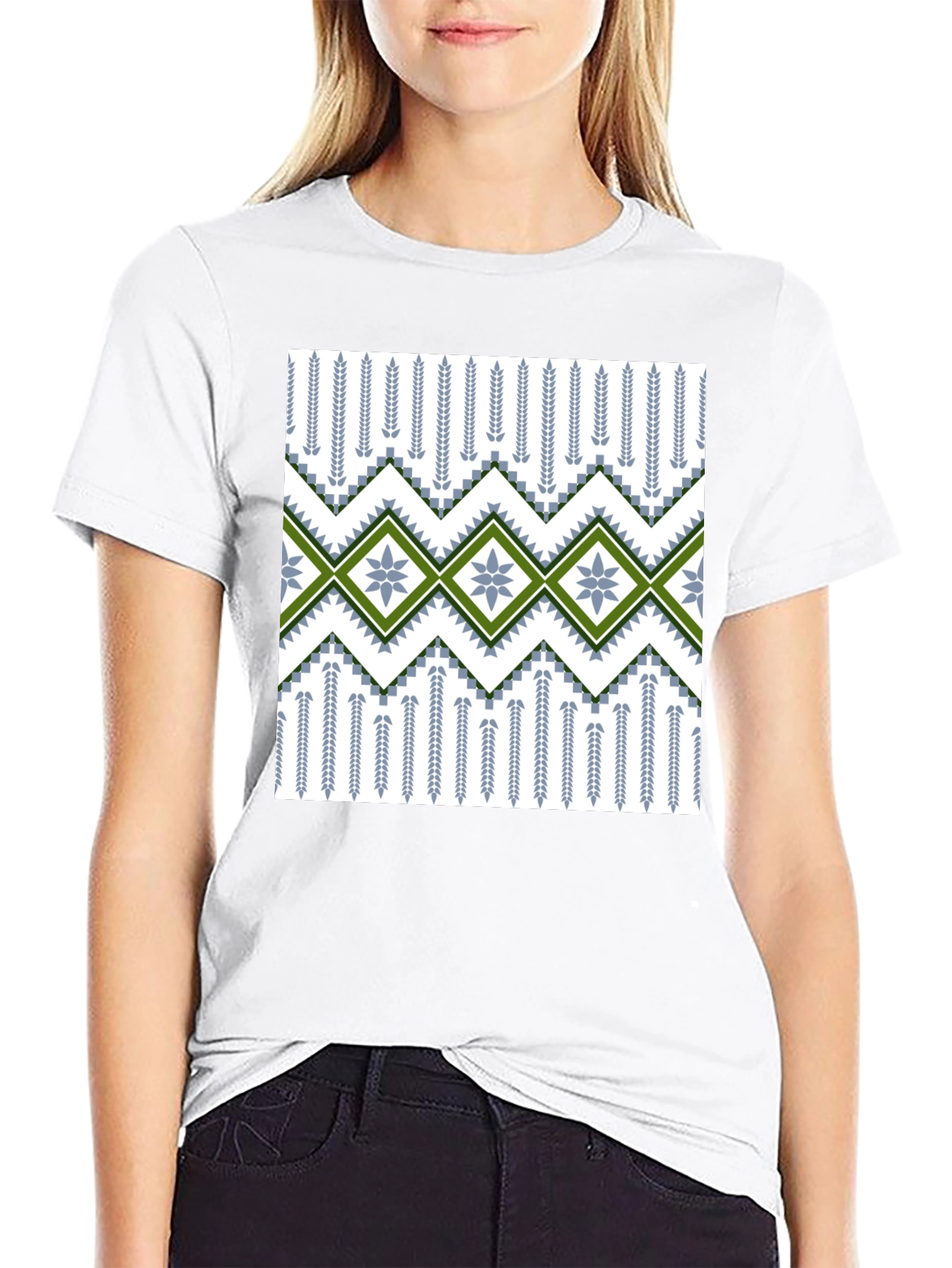 Patterned T-Shirt - Geometric Design