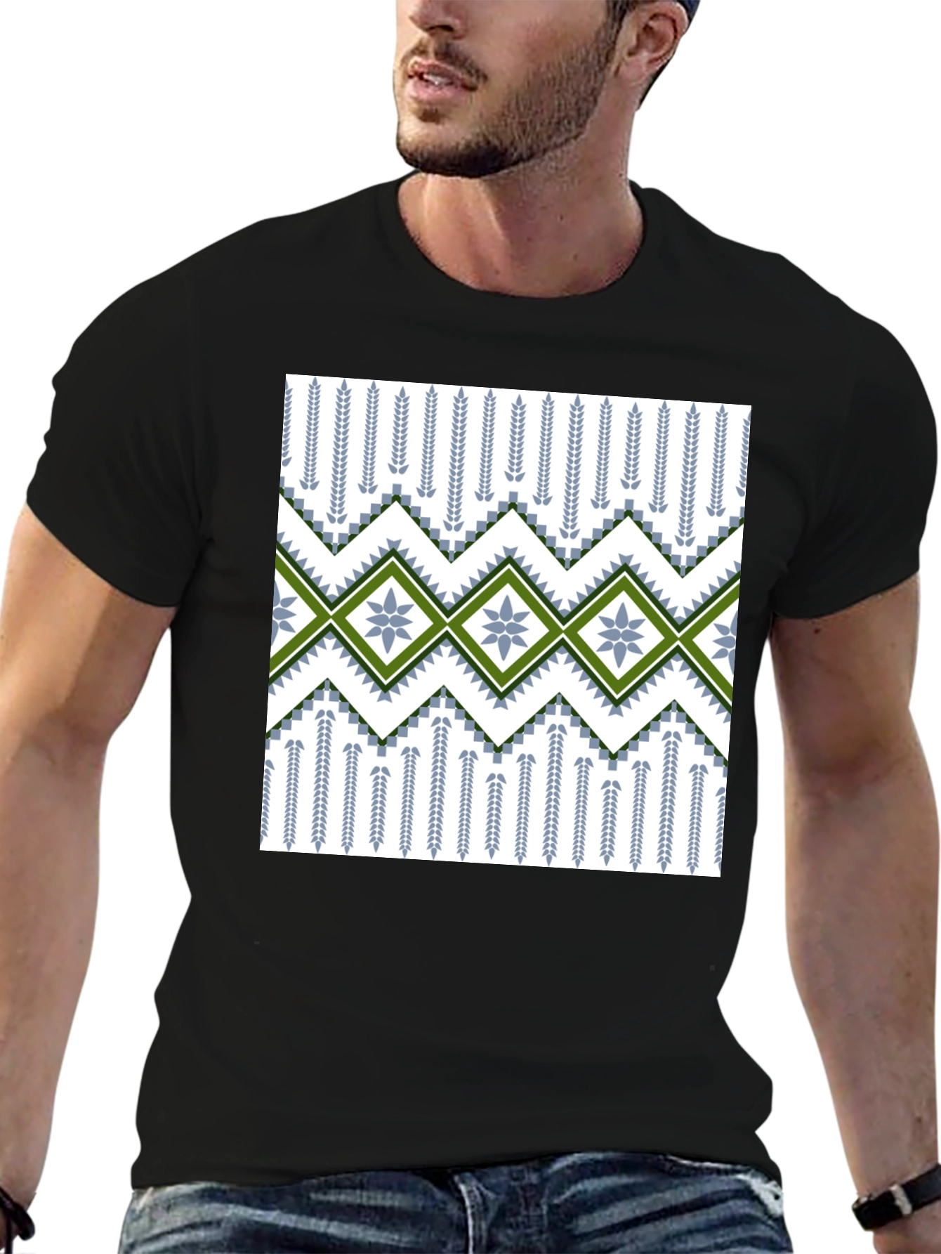 Patterned T-Shirt - Geometric Design