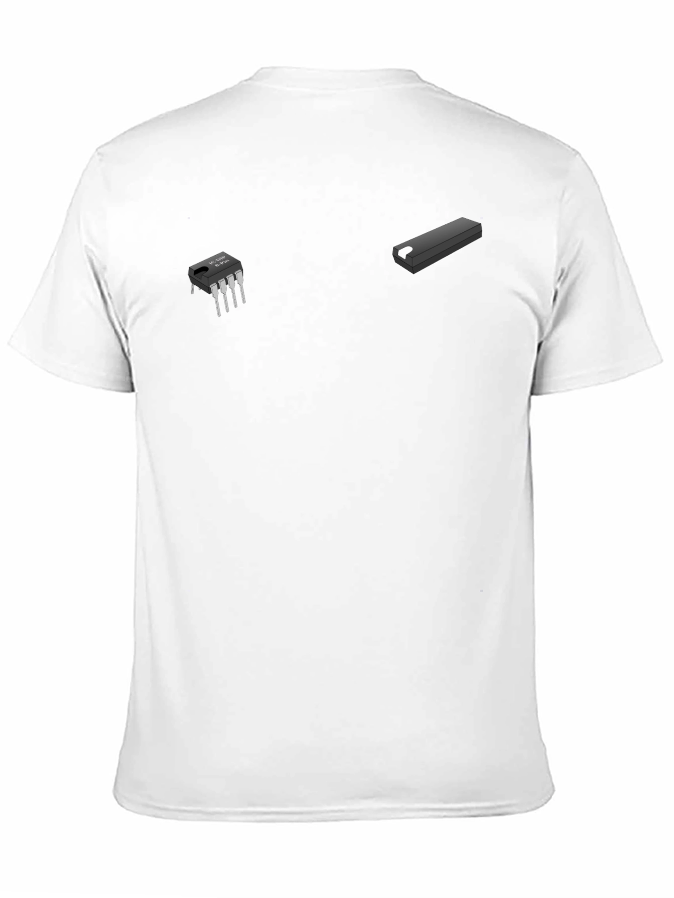 Tech-Themed Black Graphic Tee