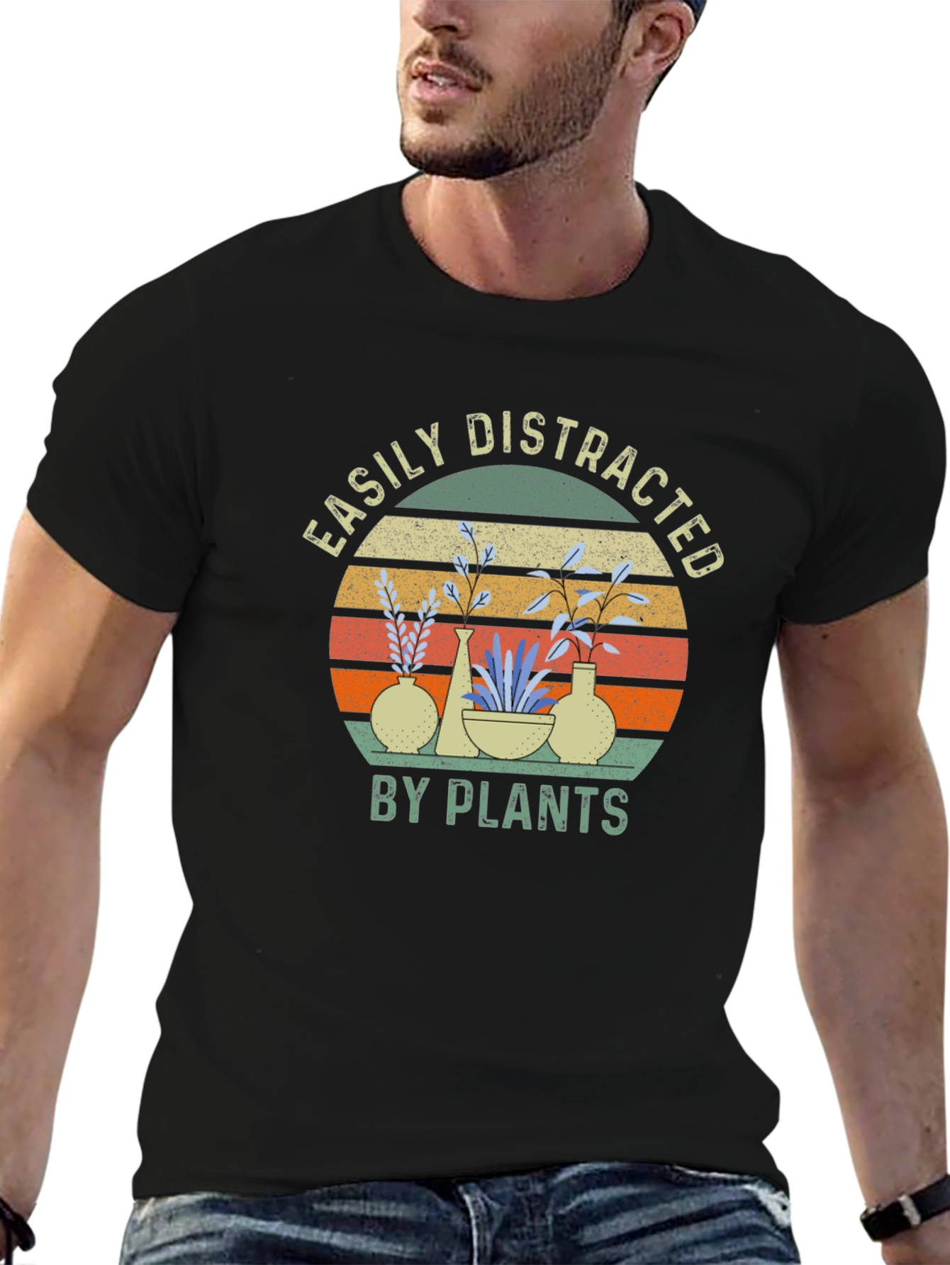 Easily Distracted By Plants Graphic T-Shirt