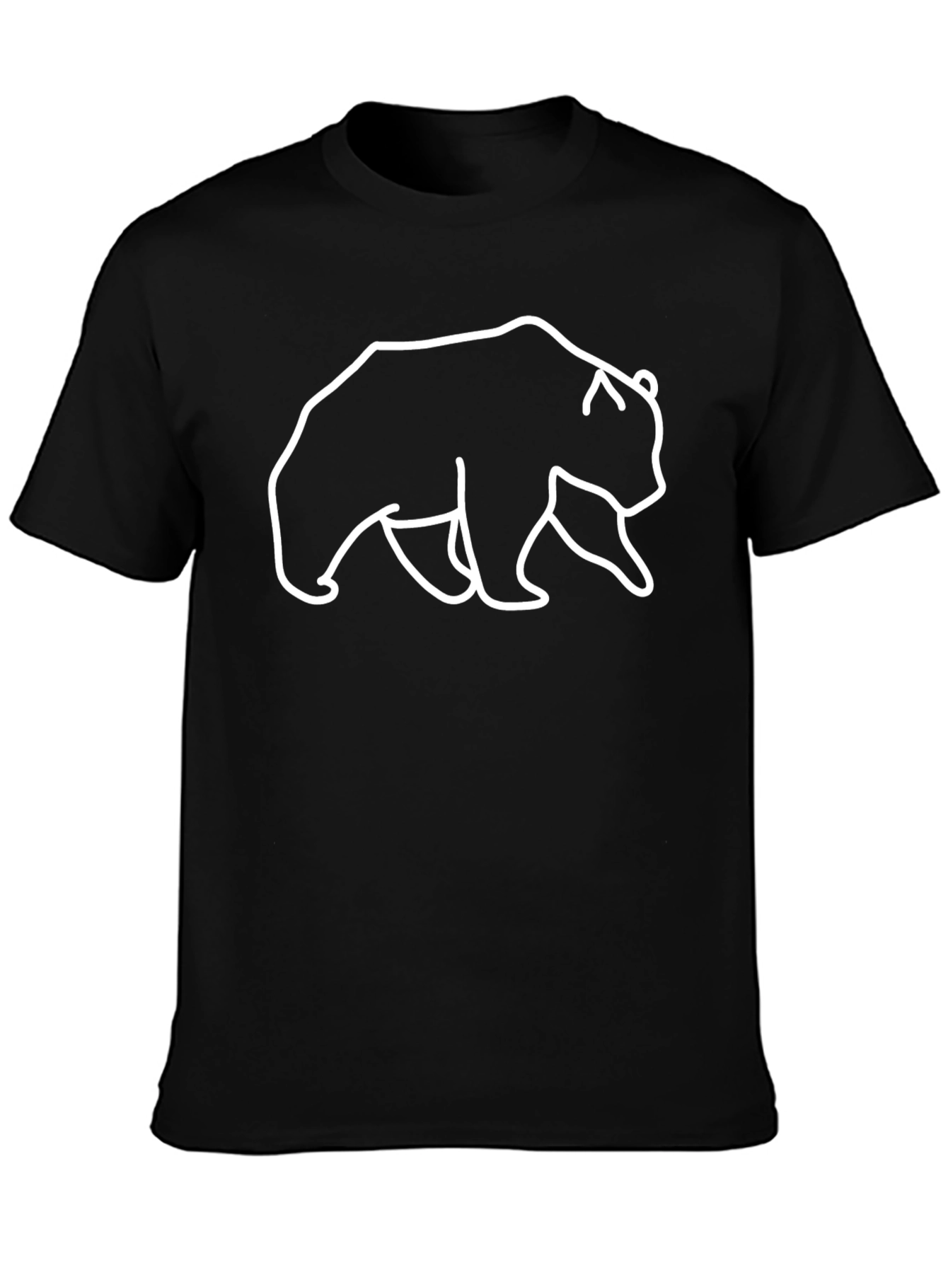 Black Bear Outline Graphic Tee - Cool & Casual