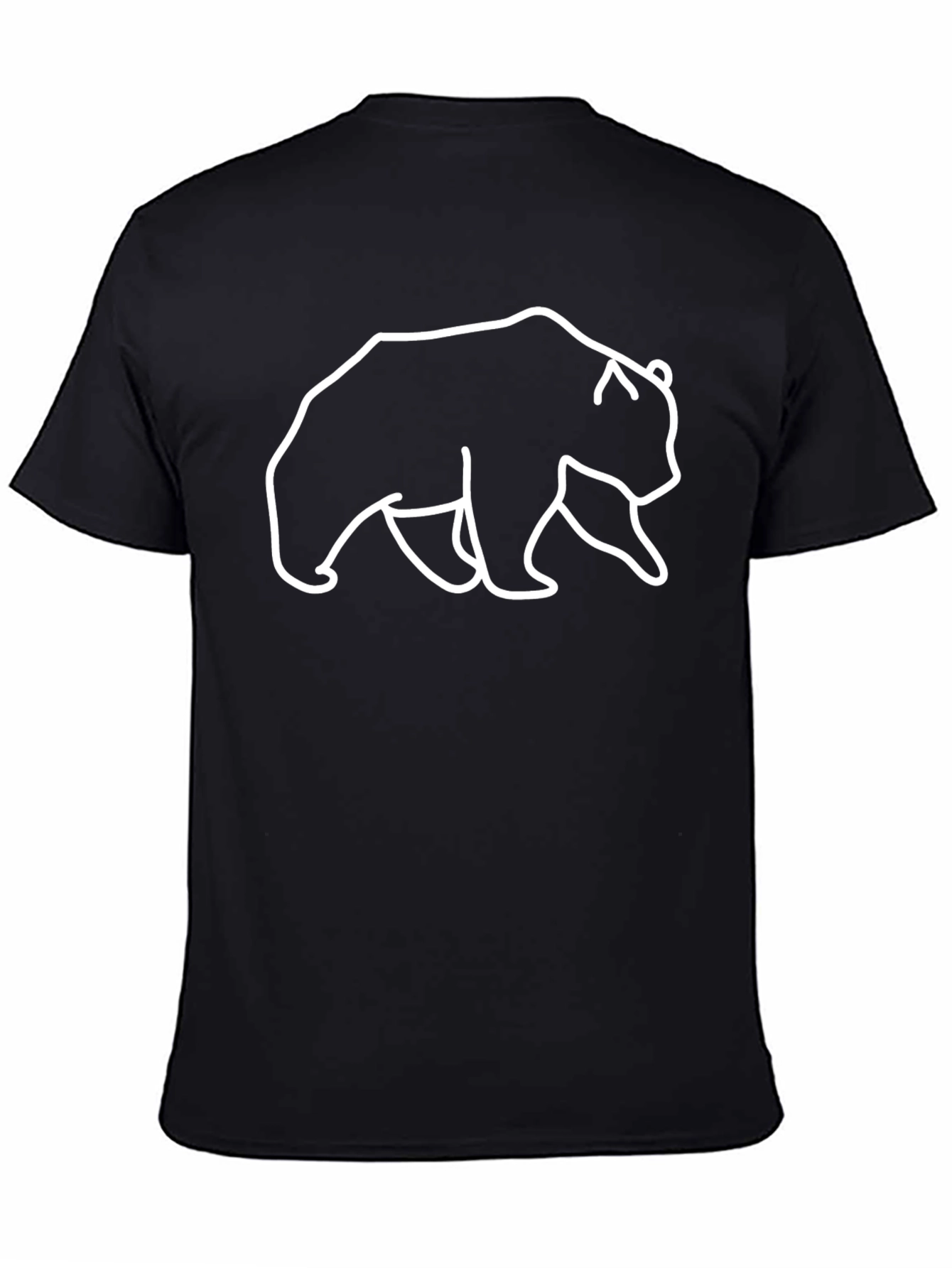 Black Bear Outline Graphic Tee - Cool & Casual