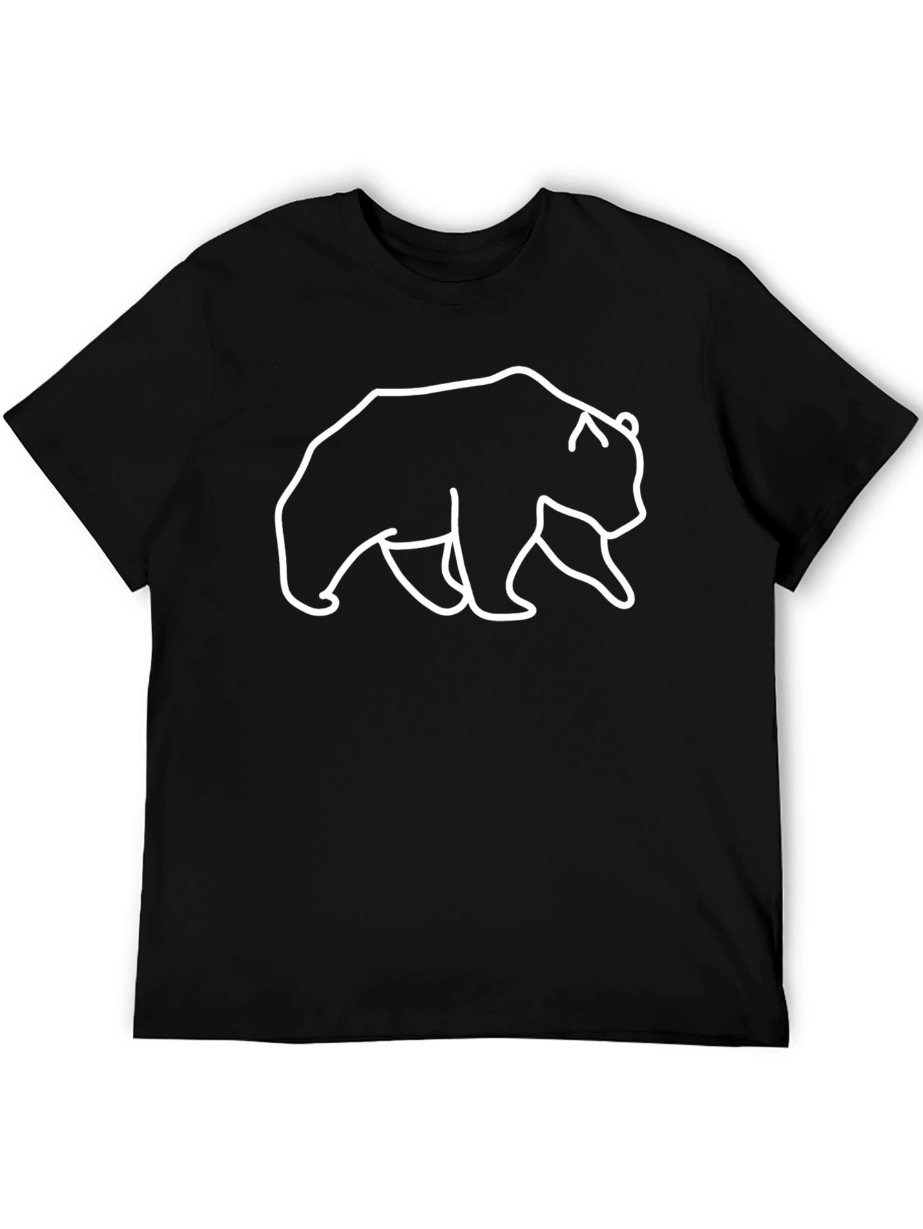 Black Bear Outline Graphic Tee - Cool & Casual
