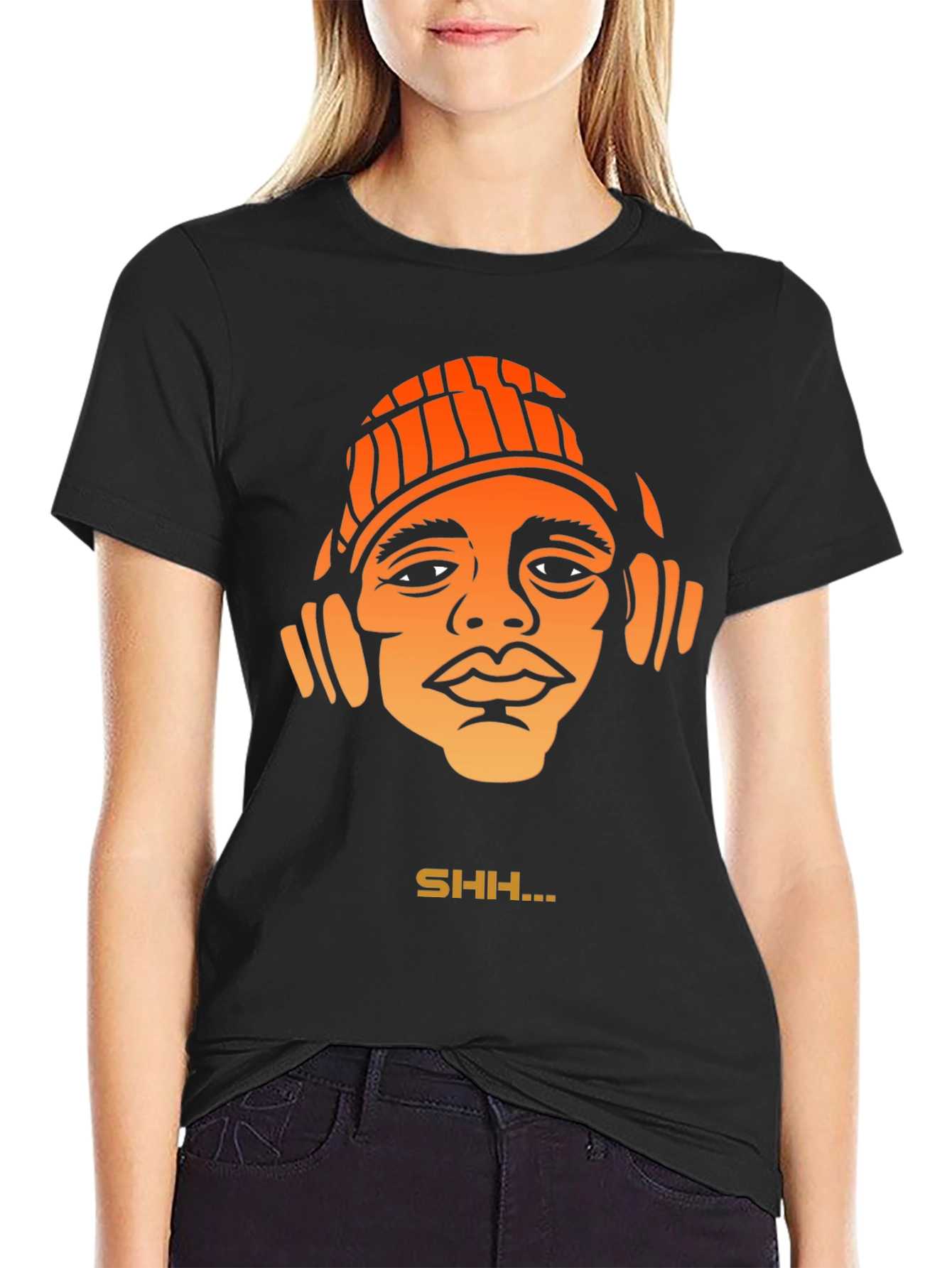 Cool Graphic T-Shirt with SHH... Design