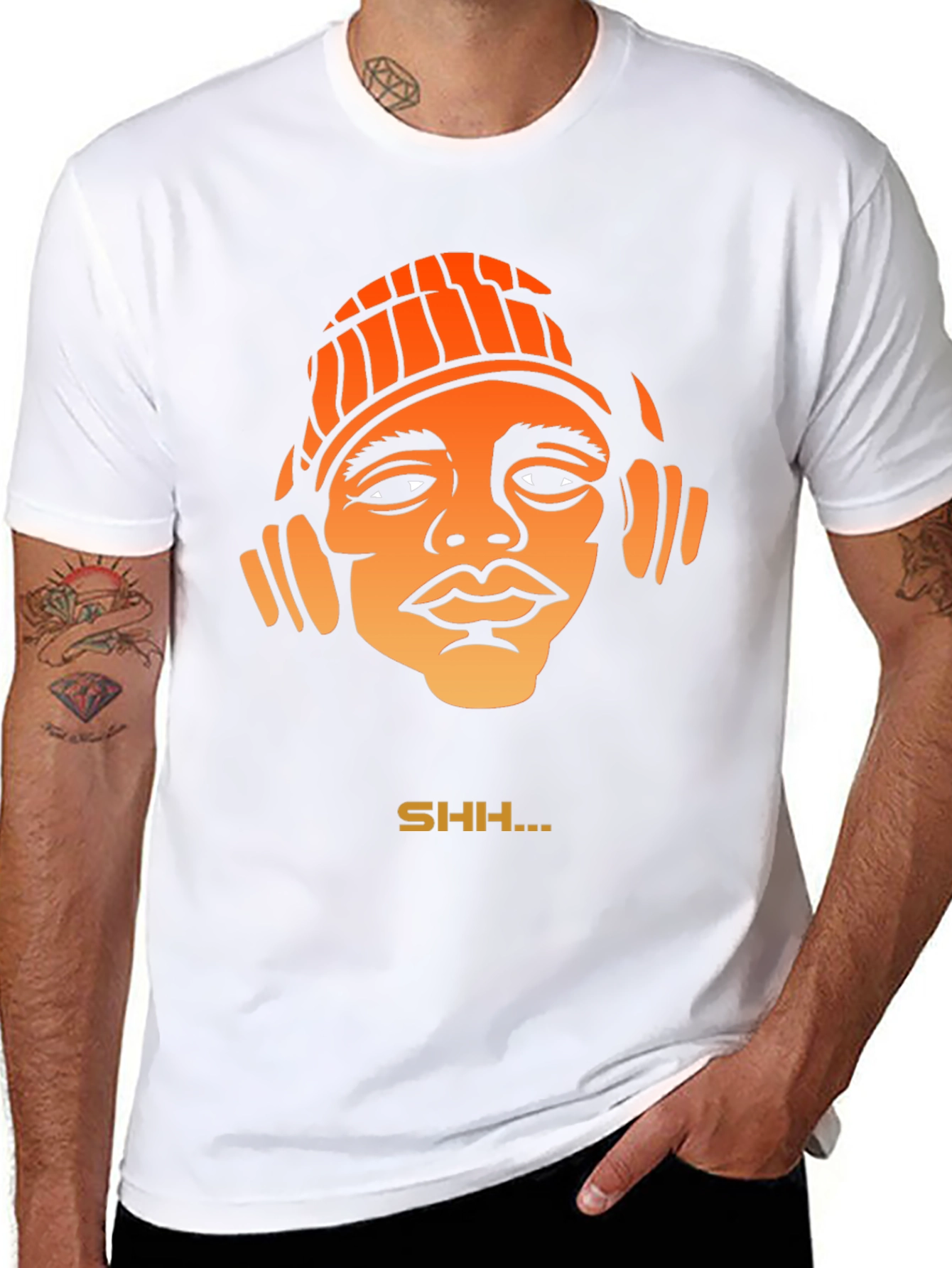 Cool Graphic T-Shirt with SHH... Design