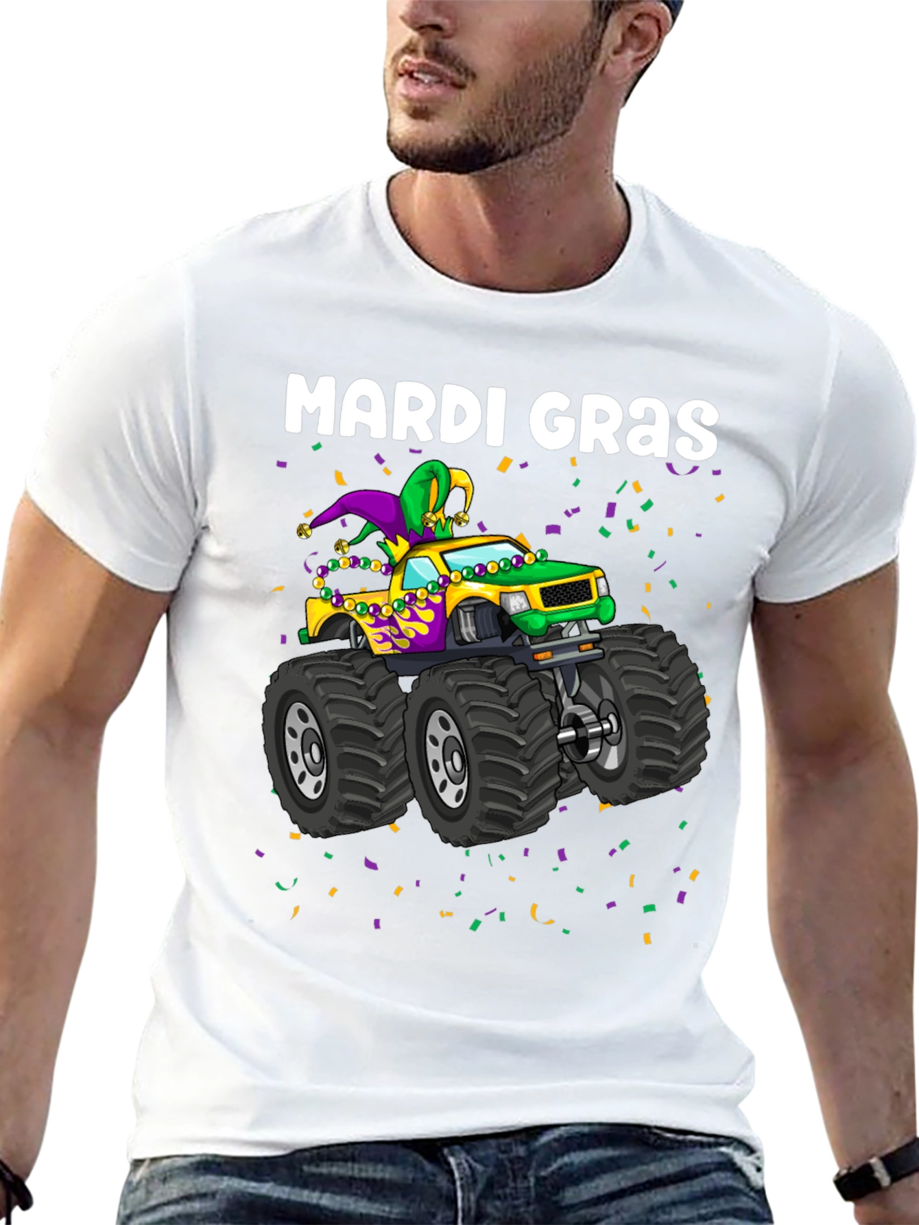 Mardi Gras Monster Truck T-Shirt