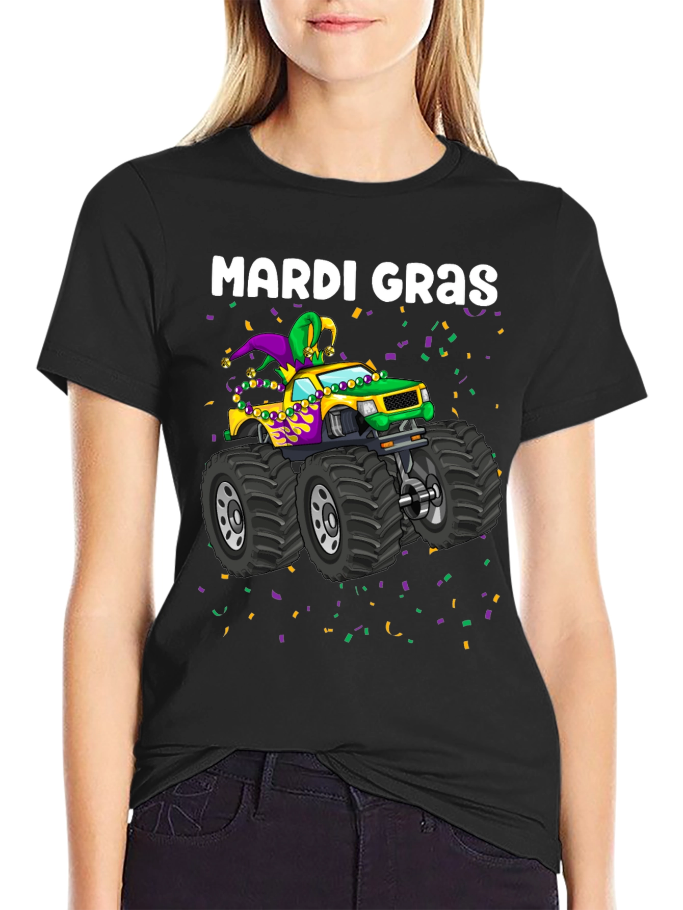 Mardi Gras Monster Truck T-Shirt