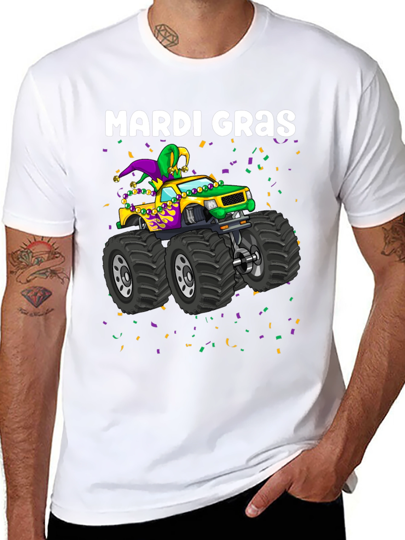 Mardi Gras Monster Truck T-Shirt